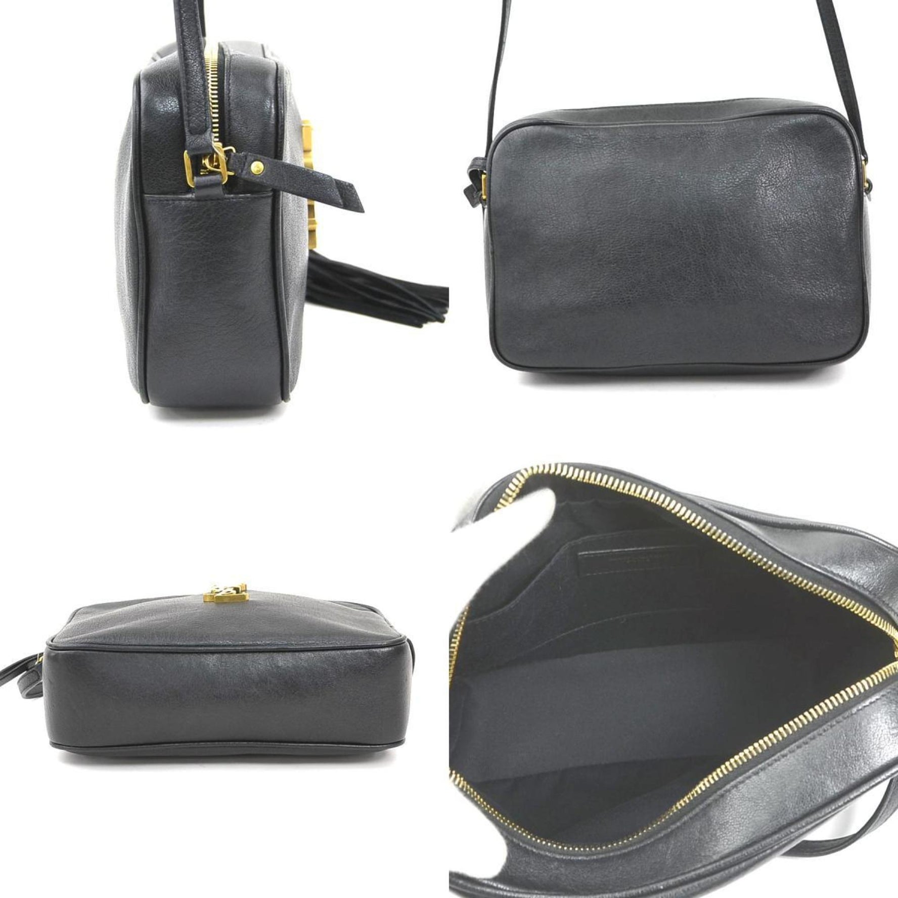 Saint Laurent Lou Shoulder Bag in and Gold Leather