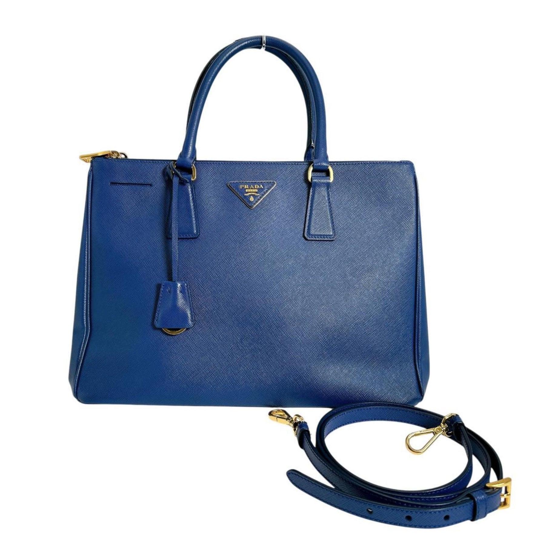 Prada Sapphiano Galleria Leather Handbag Shoulder Bag
