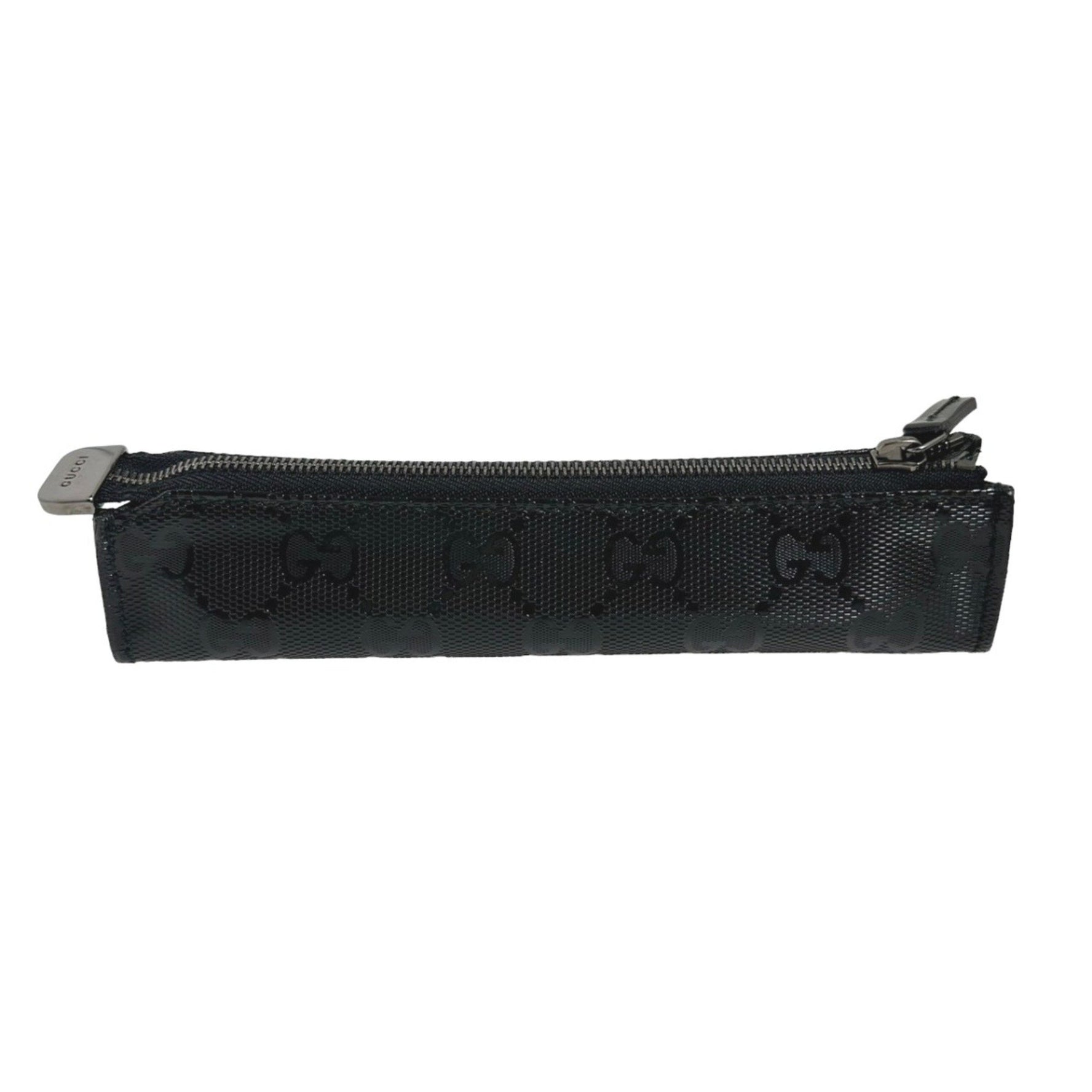 GUCCI Pencil Case, Leather, Black