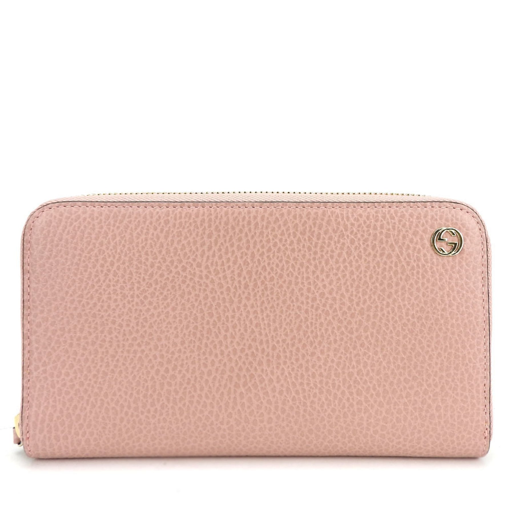 Gucci Long Wallet Interlocking Leather Round Zipper Accessory