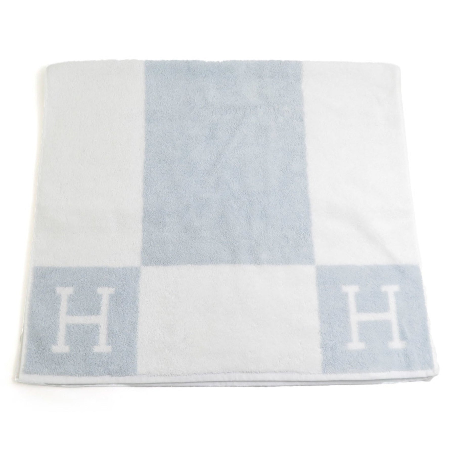 Hermes Towel Baby Cotton Light Blue White Kids