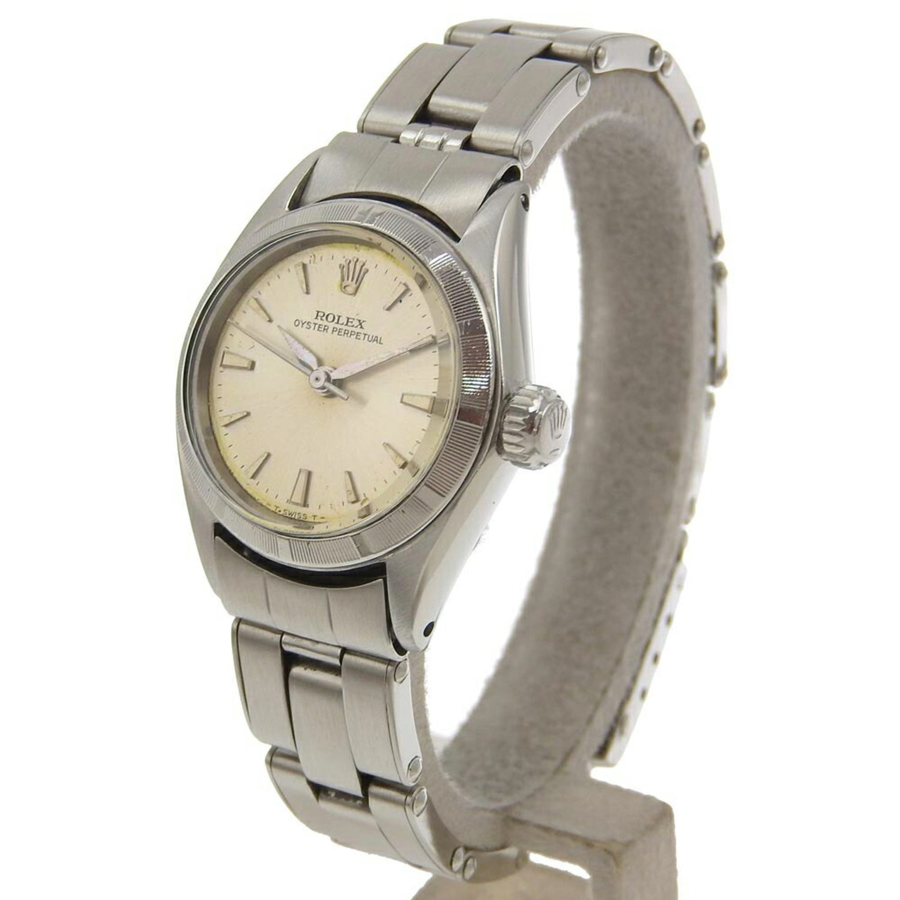 Rolex Oyster Perpetual Watch Thunderbird Bezel 6623 Stainless Steel 1965 Automatic Silver Dial perpetual Ladies