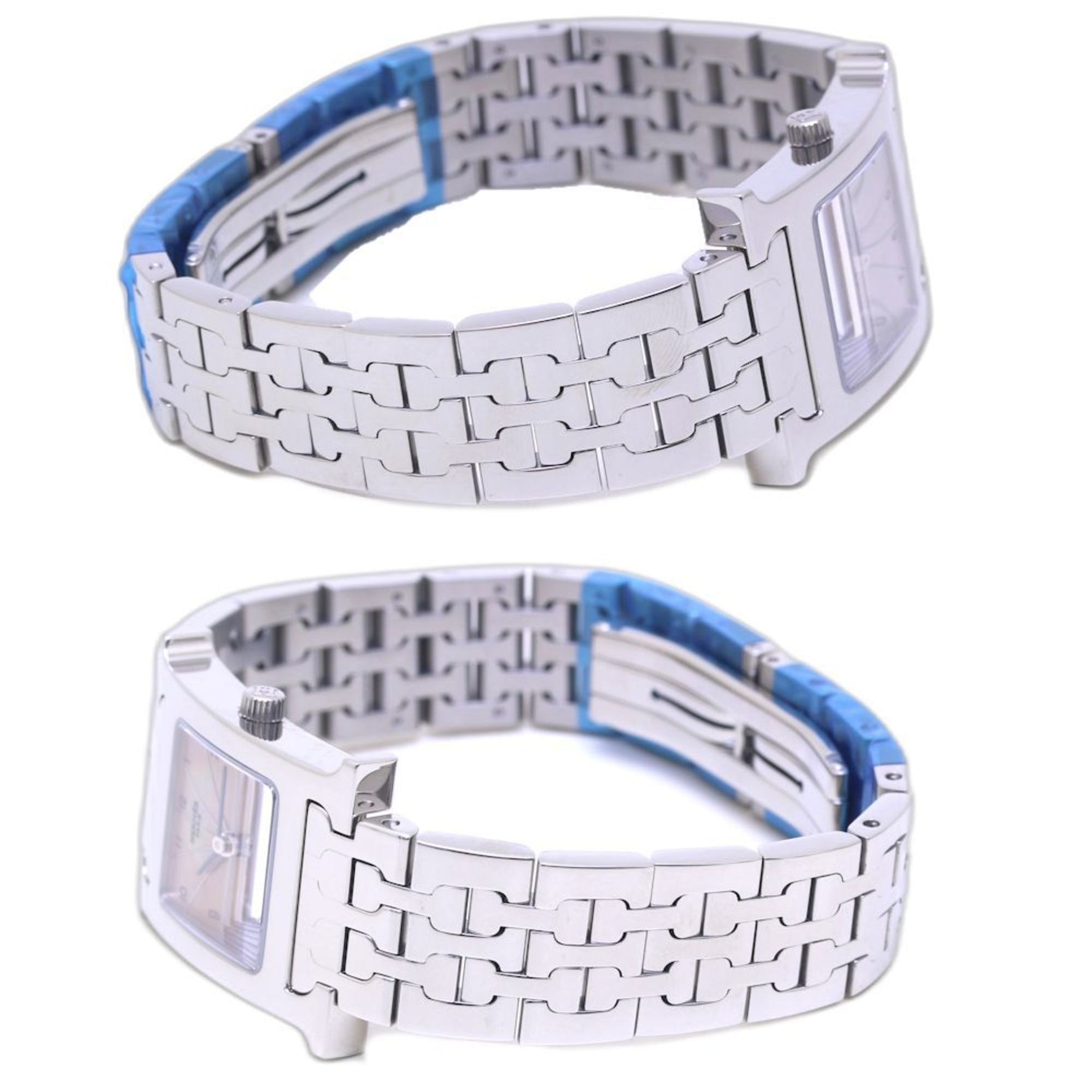 HERMES H Watch 4804 Stainless Steel Ladies