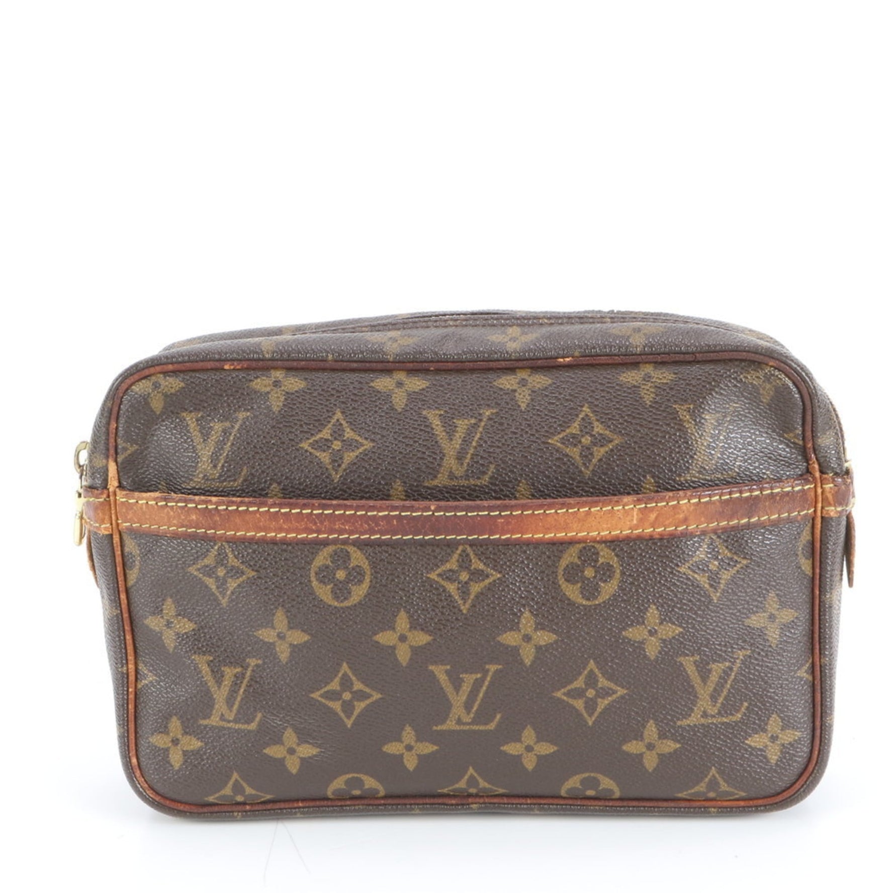 Louis Vuitton Monogram Compiègne 23 Leather Second Bag/Clutch Pouch