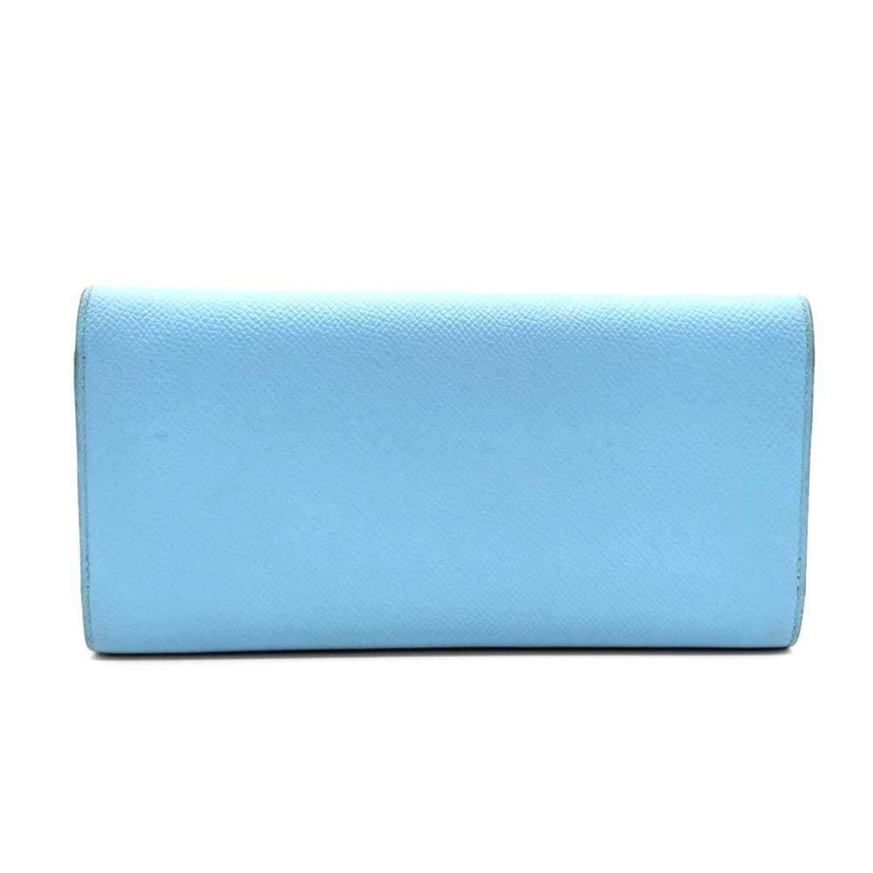 Hermes Passant Long Wallet Celeste Light Blue Epsom Leather