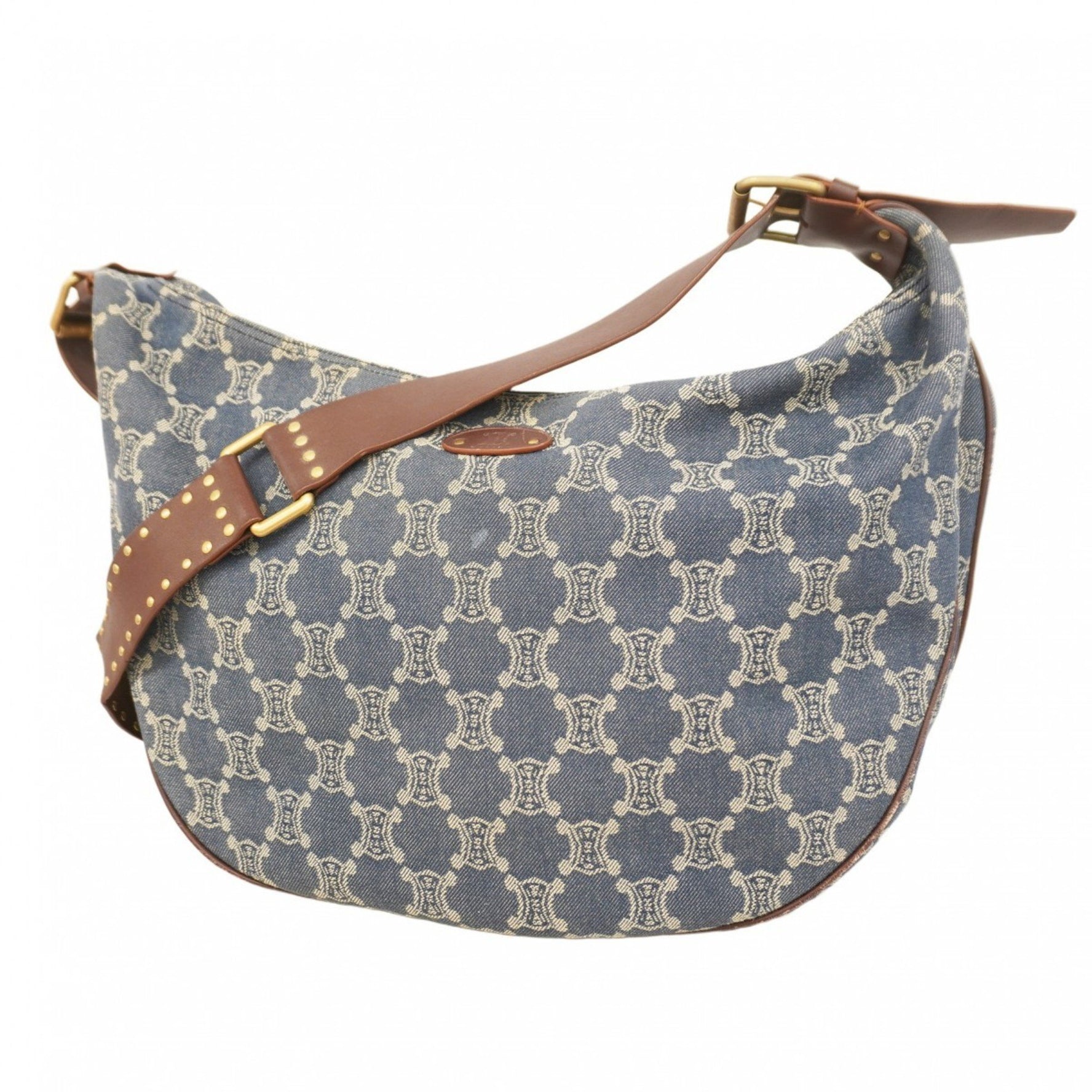 Celine Paris Macadam Denim Shoulder Bag