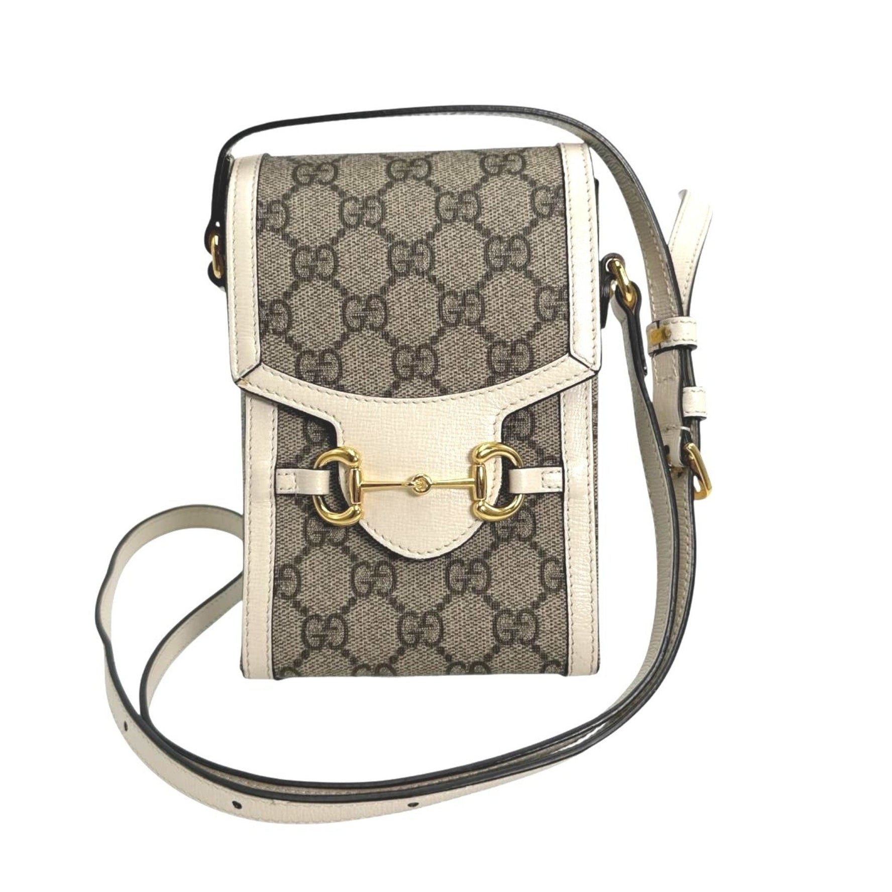 GUCCI Shoulder Bag GG Supreme Horsebit Canvas