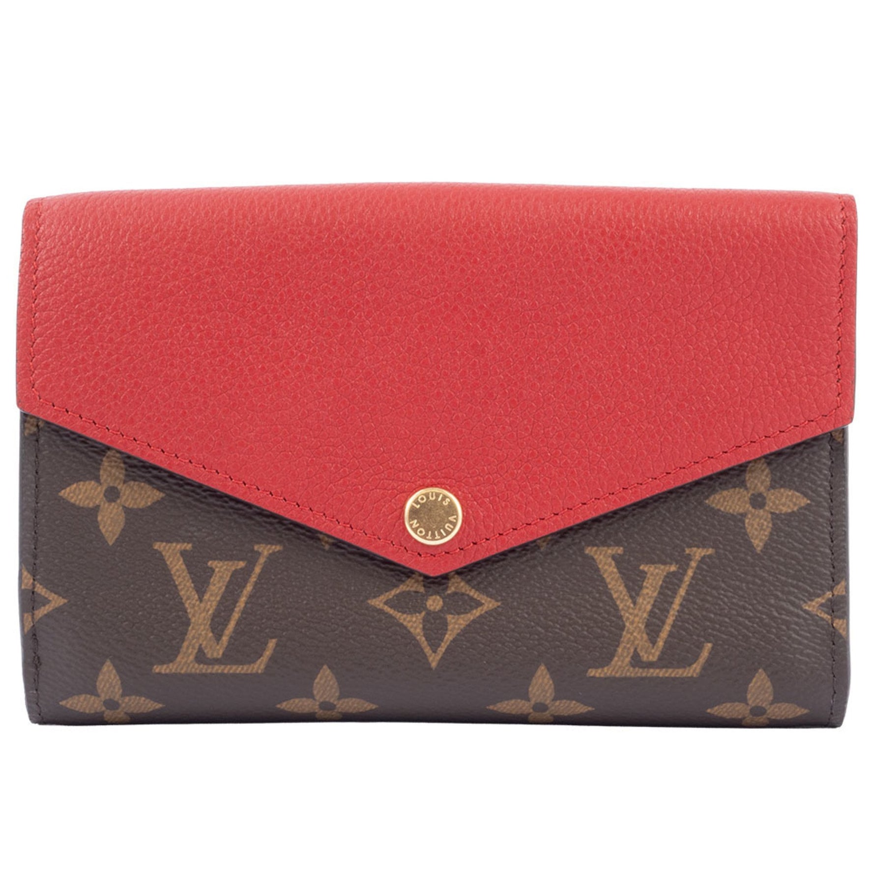 Louis Vuitton Portefeuille Pallas Compact Bi-fold Wallet Monogram Red