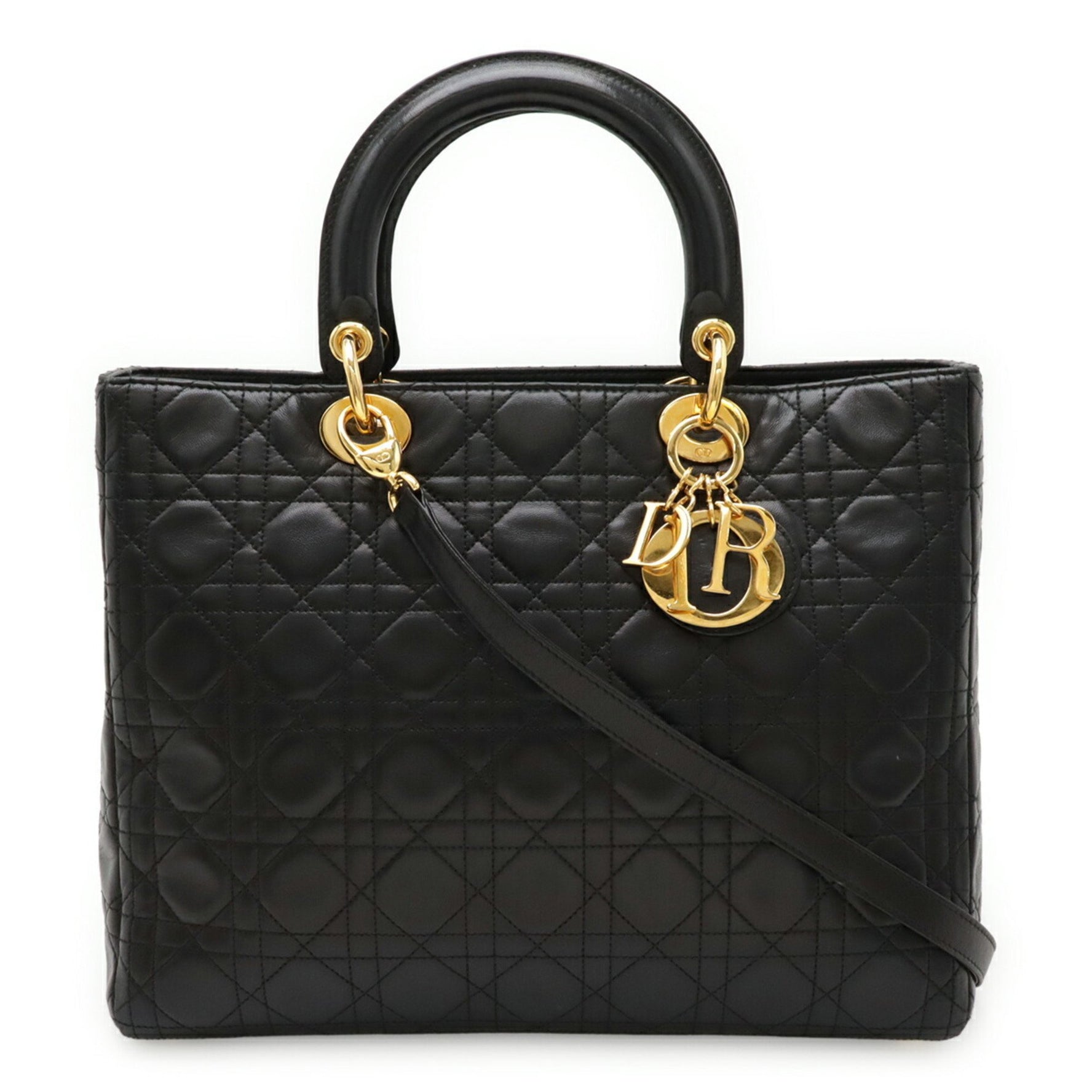 Christian Dior Lady Cannage Handbag Tote Bag in Lambskin