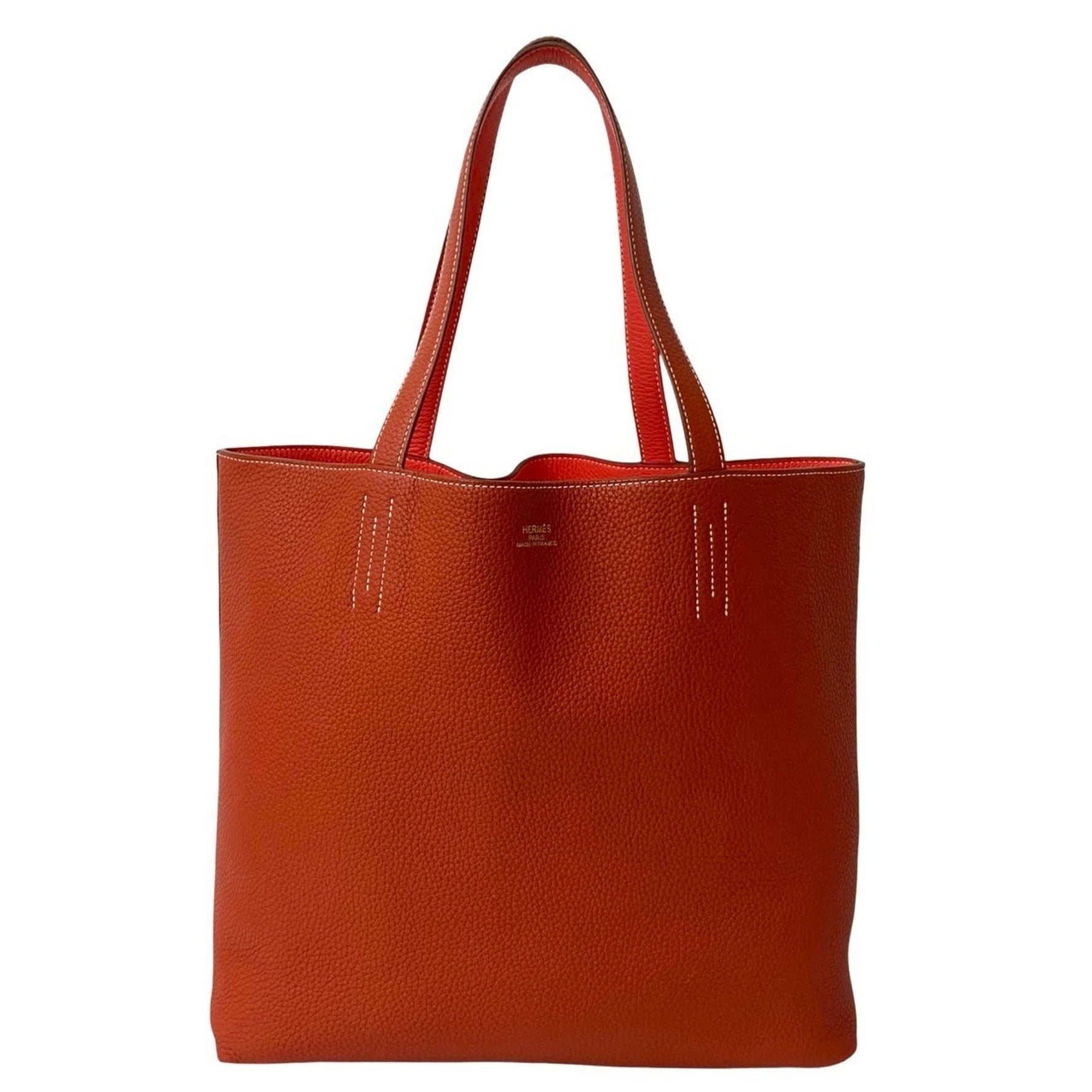 HERMES Double Sens 45 Taurillon Clemence Leather Tote Bag/Handbag