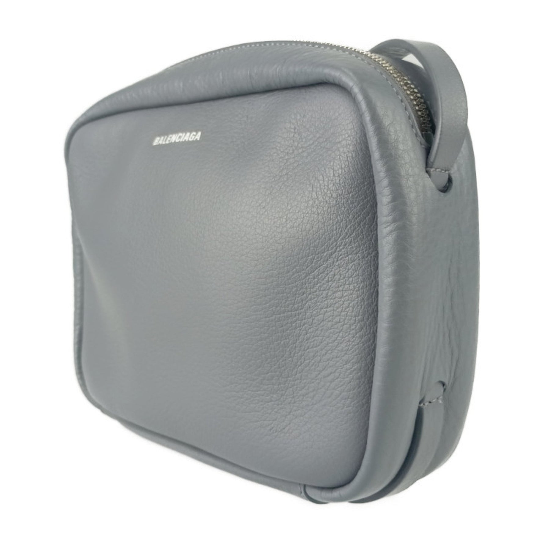 BALENCIAGA Shoulder Bag Everyday Camera S Grey Calfskin Men's