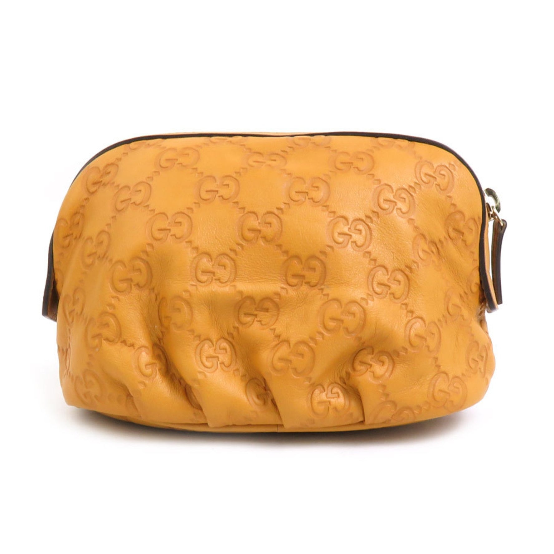 GUCCI pouch Guccissima leather light brown gold ladies