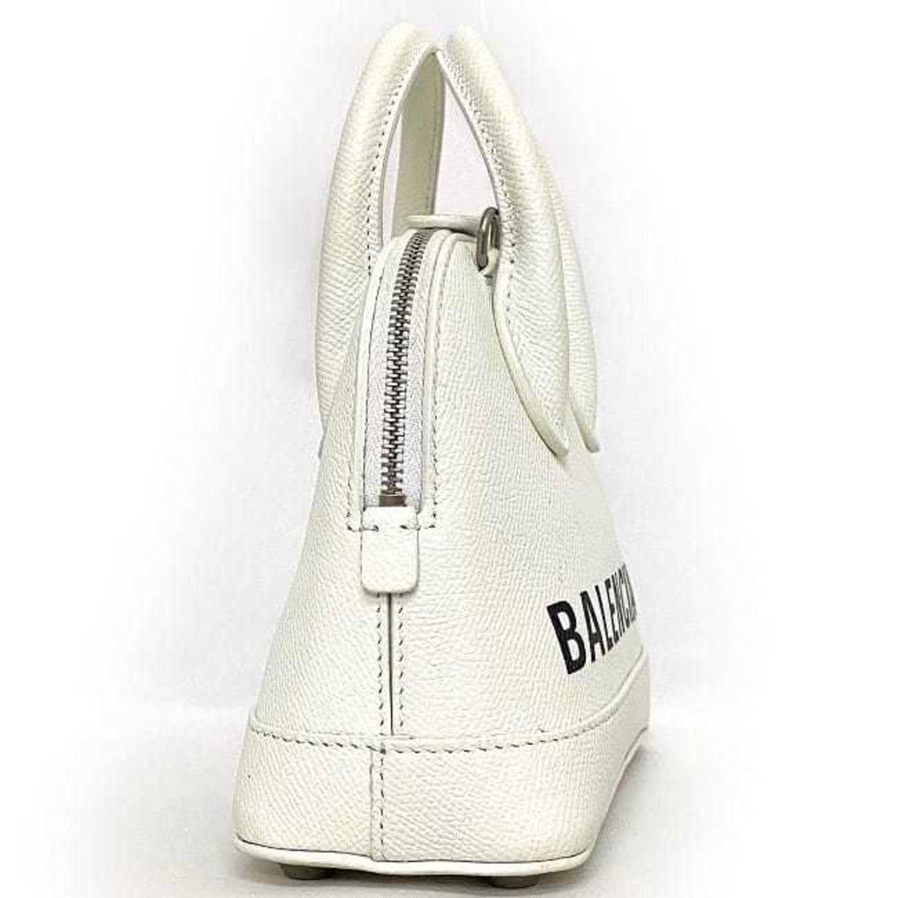 Balenciaga Bag Ville Small XXS White Black Everyday Shoulder Handbag Leather Print Compact