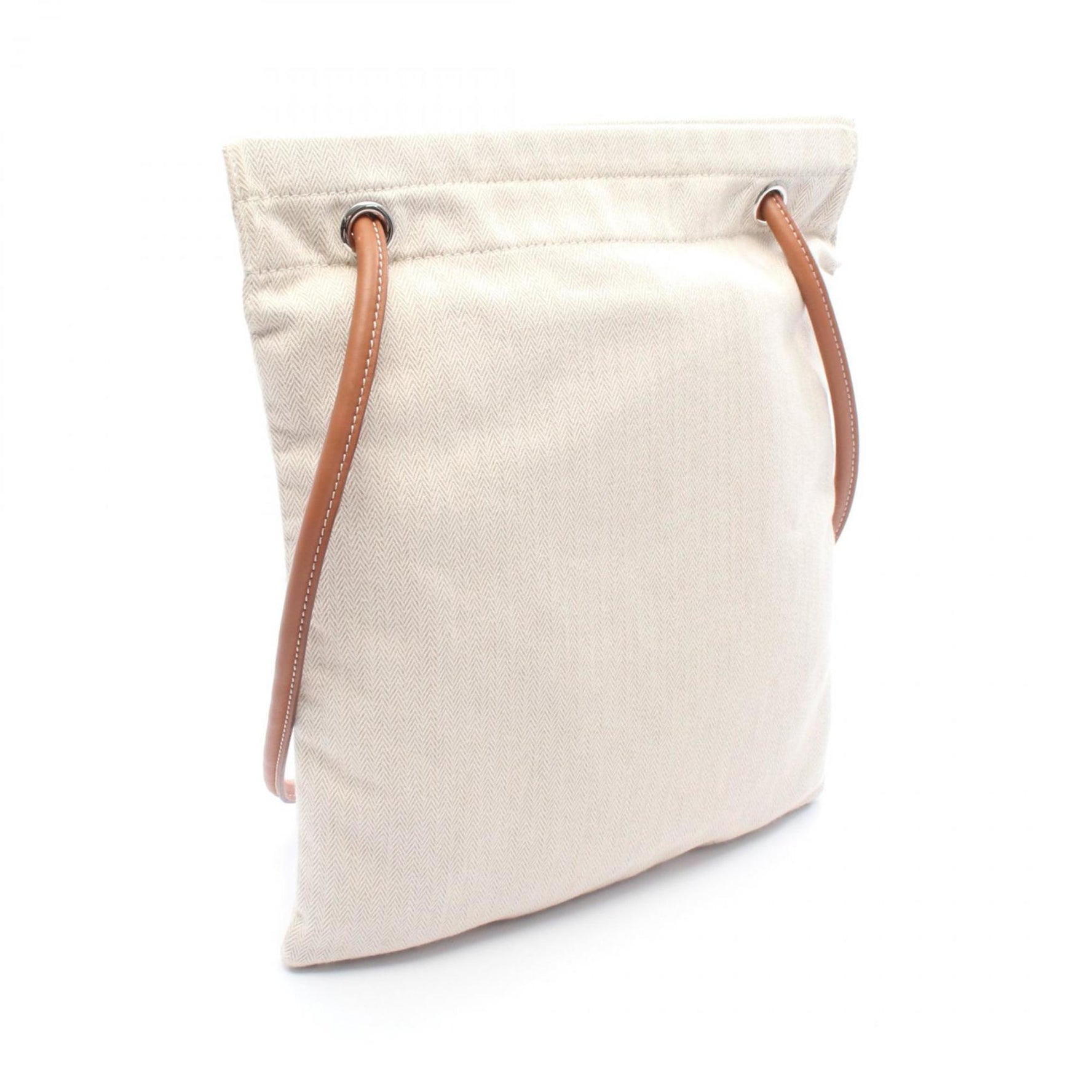 Hermes Hermès Aline MM Shoulder Bag, Canvas Toile Chevron / Vau Barenia Chevron, Beige/Brown