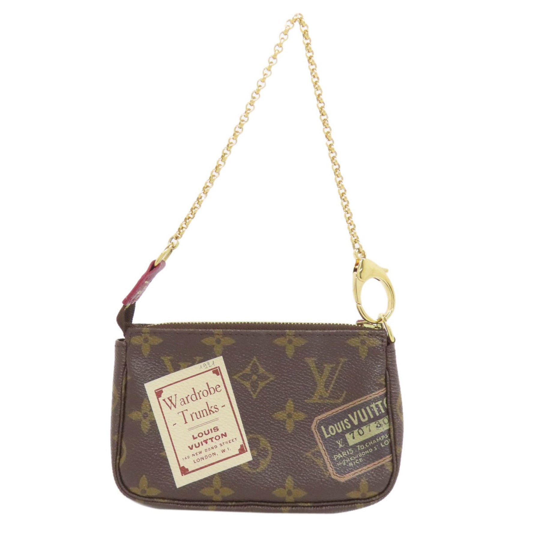 Louis Vuitton Mini Pochette Accessoires Label Collection Pouch Monogram Canvas LOUIS VUITTON