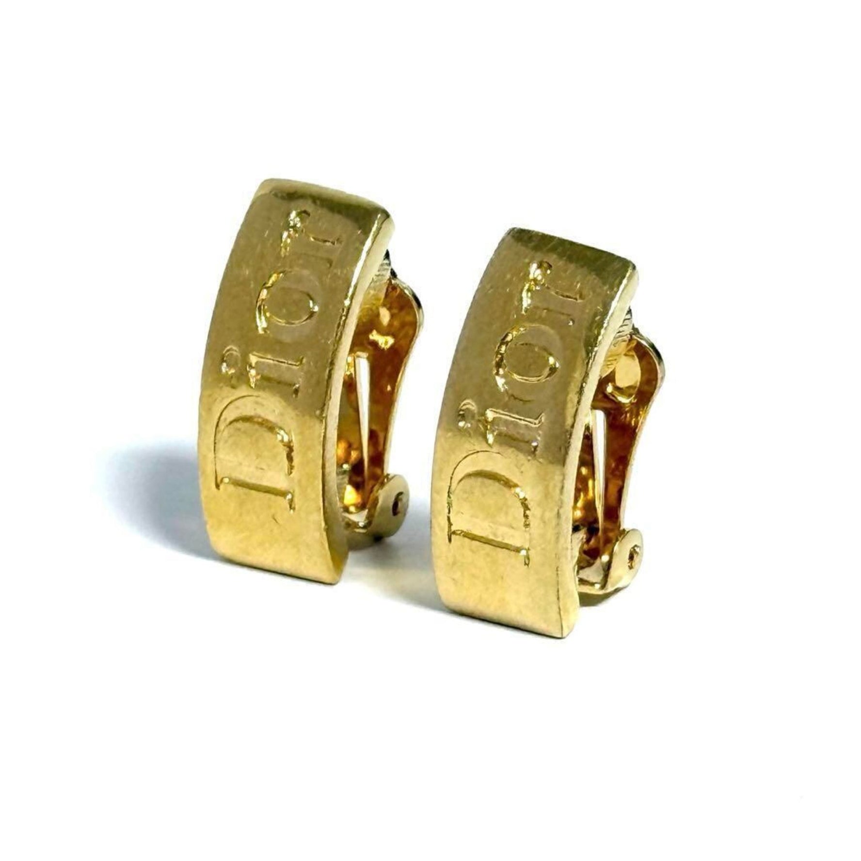 Christian Dior Clip Logo Earrings