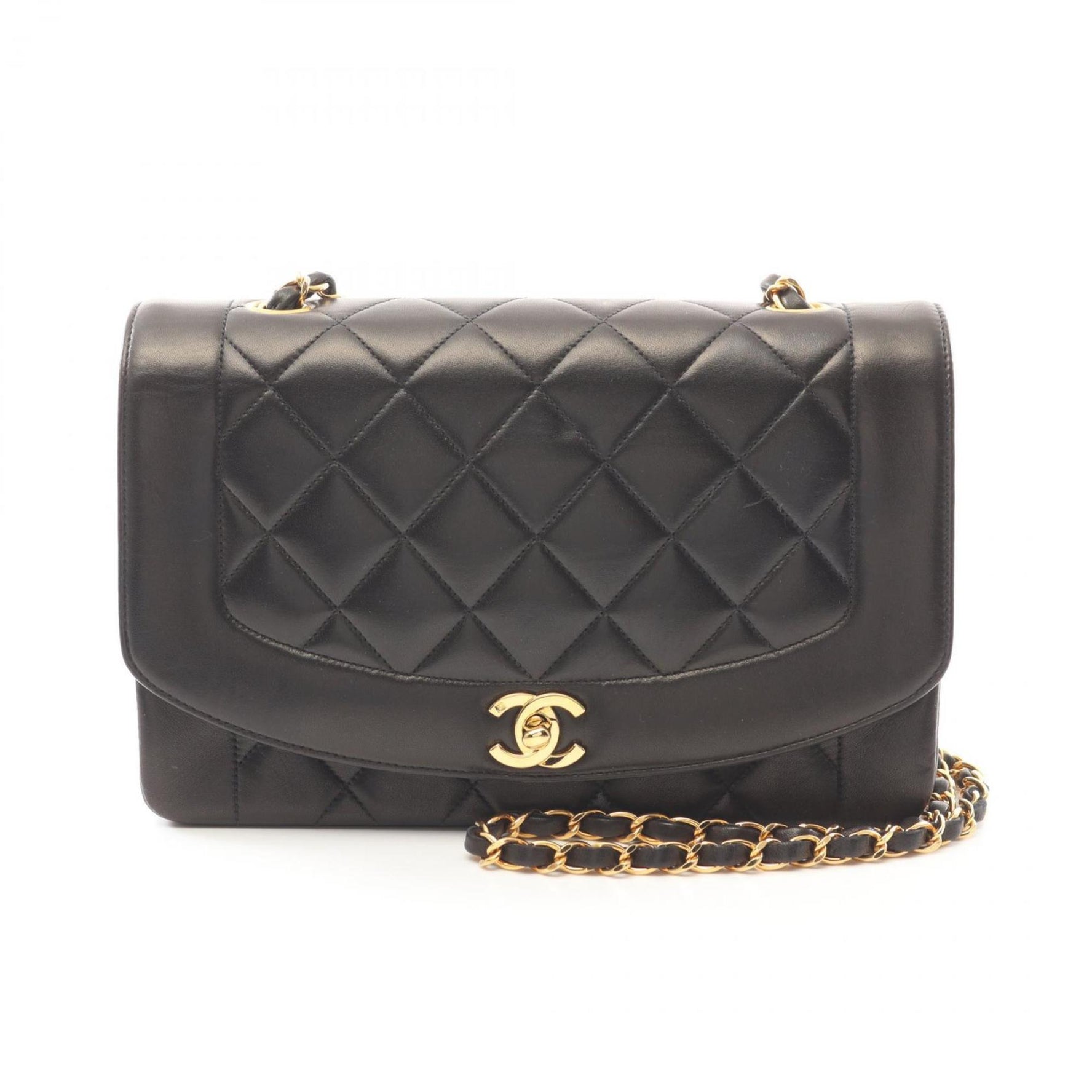 CHANEL Matelasse Diana Flap Shoulder Bag Lambskin (Sheepskin)