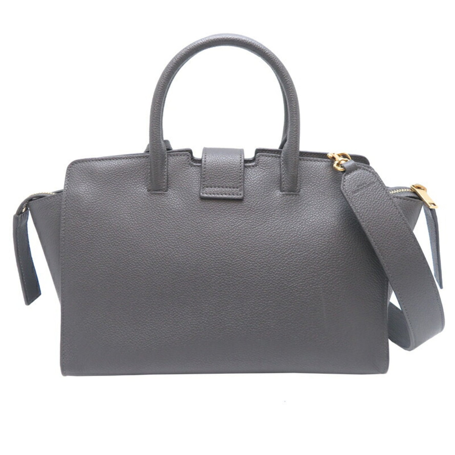Saint Laurent Baby Downtown Cabas Handbag Leather Grey