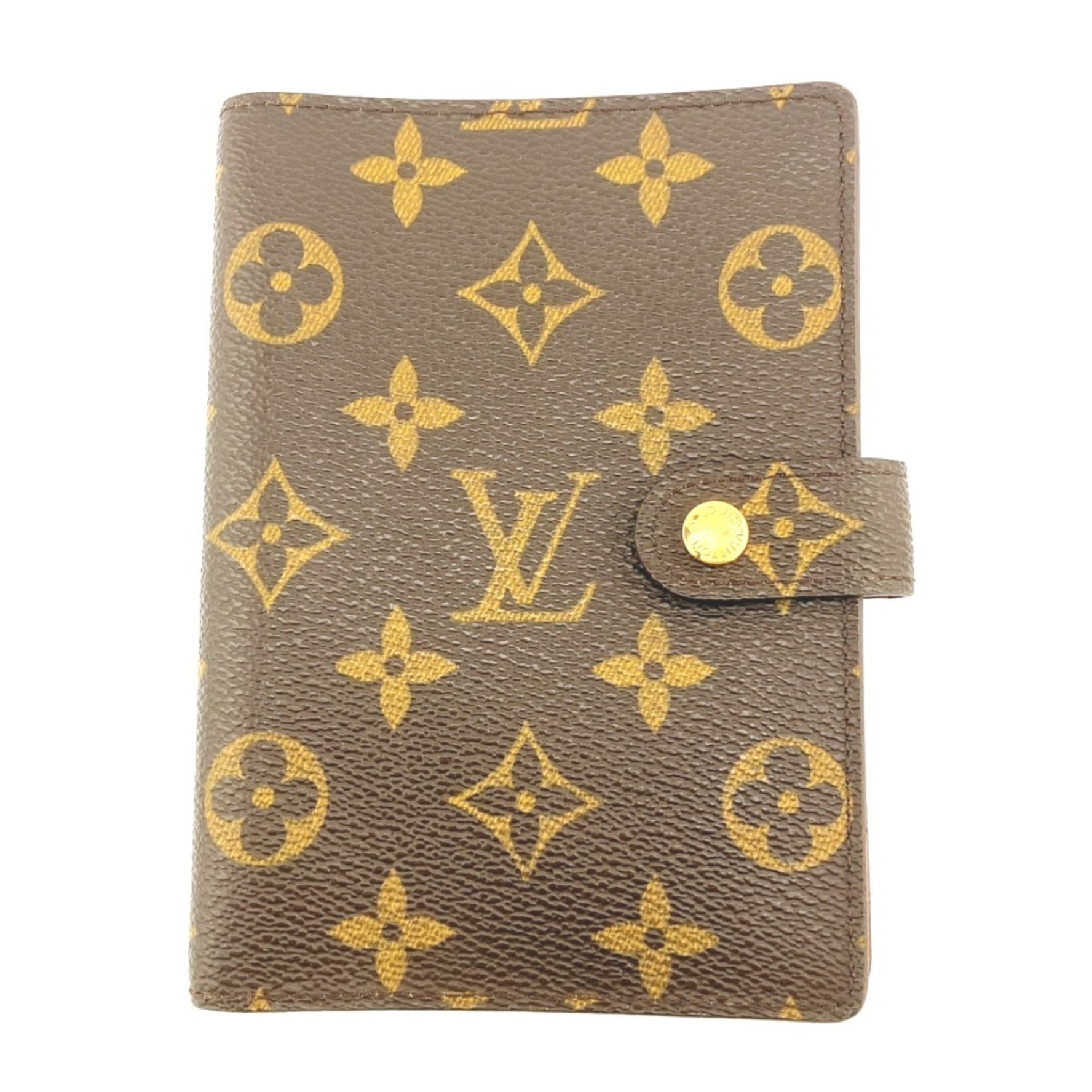 Louis Vuitton Notebook Cover Case Monogram Agenda PM Canvas Brown LV