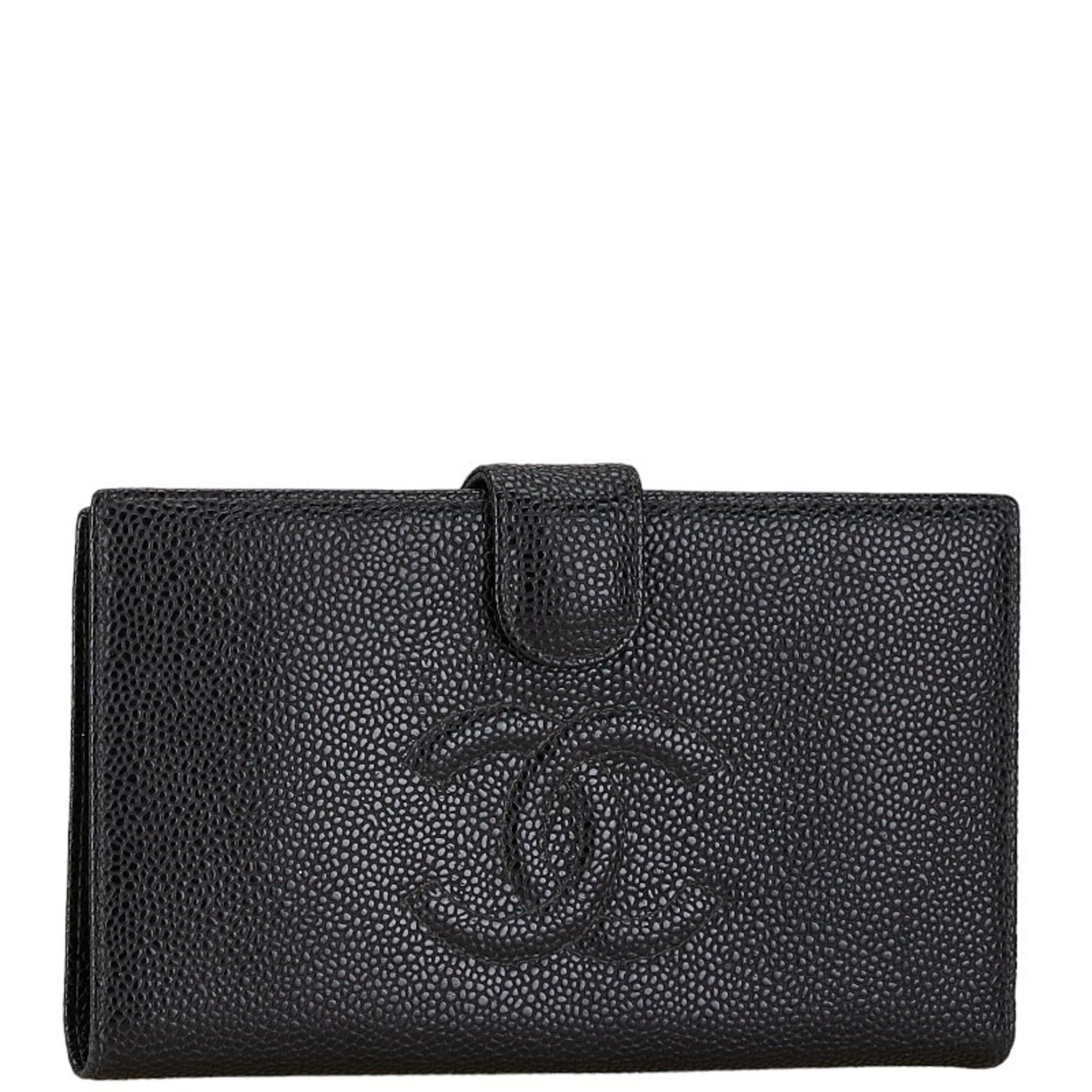 CHANEL Coco Mark Long Wallet Caviar Skin