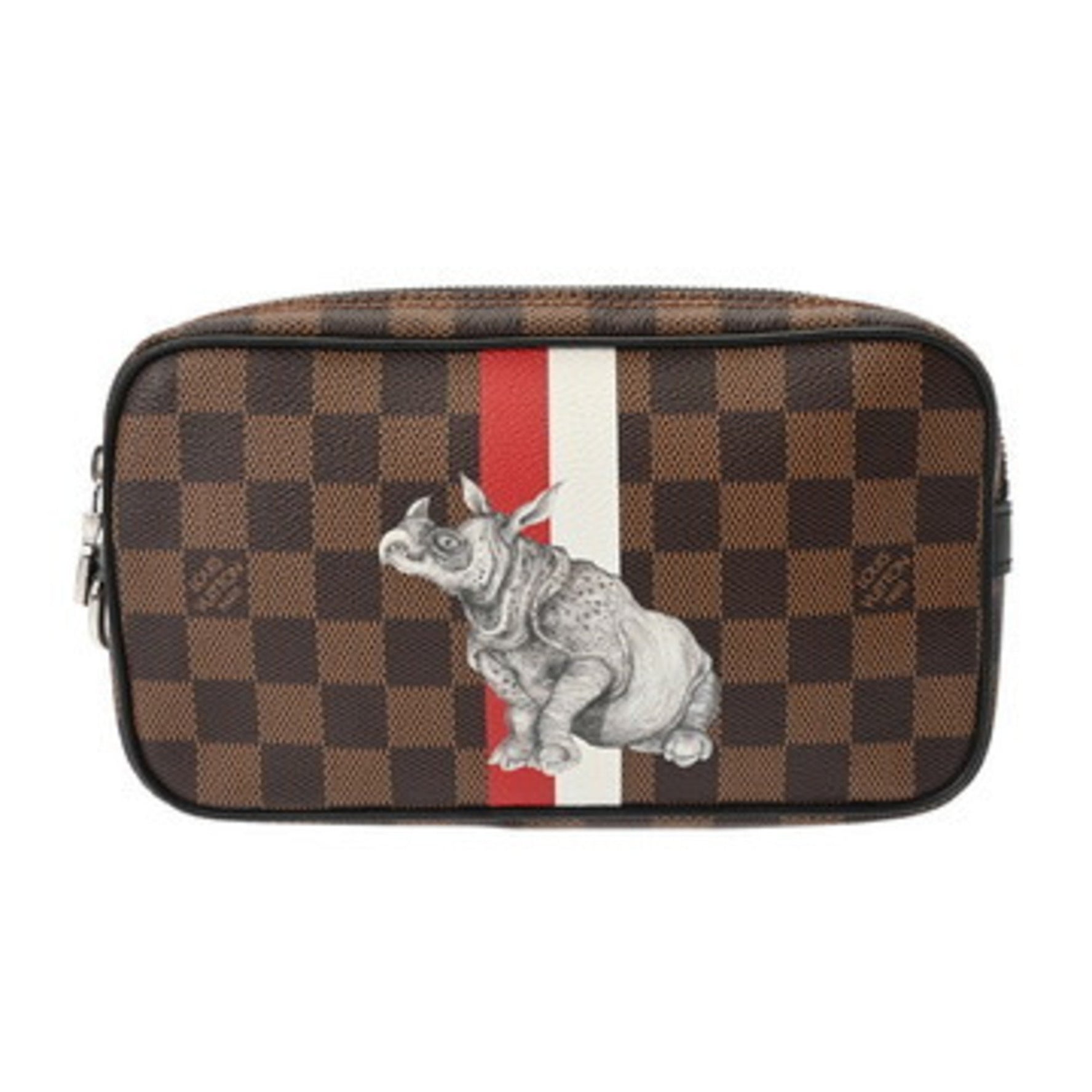 LOUIS VUITTON Damier Pochette Volga Chapman Canvas Second Bag