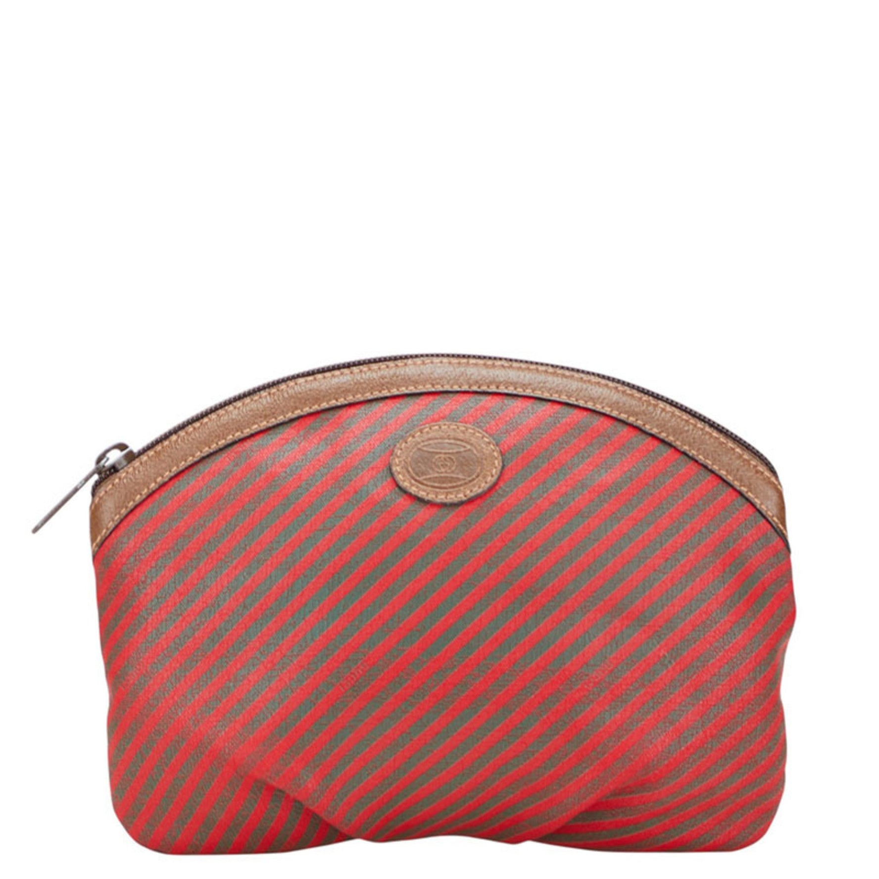 Gucci Old Pouch Brown and Red Leather