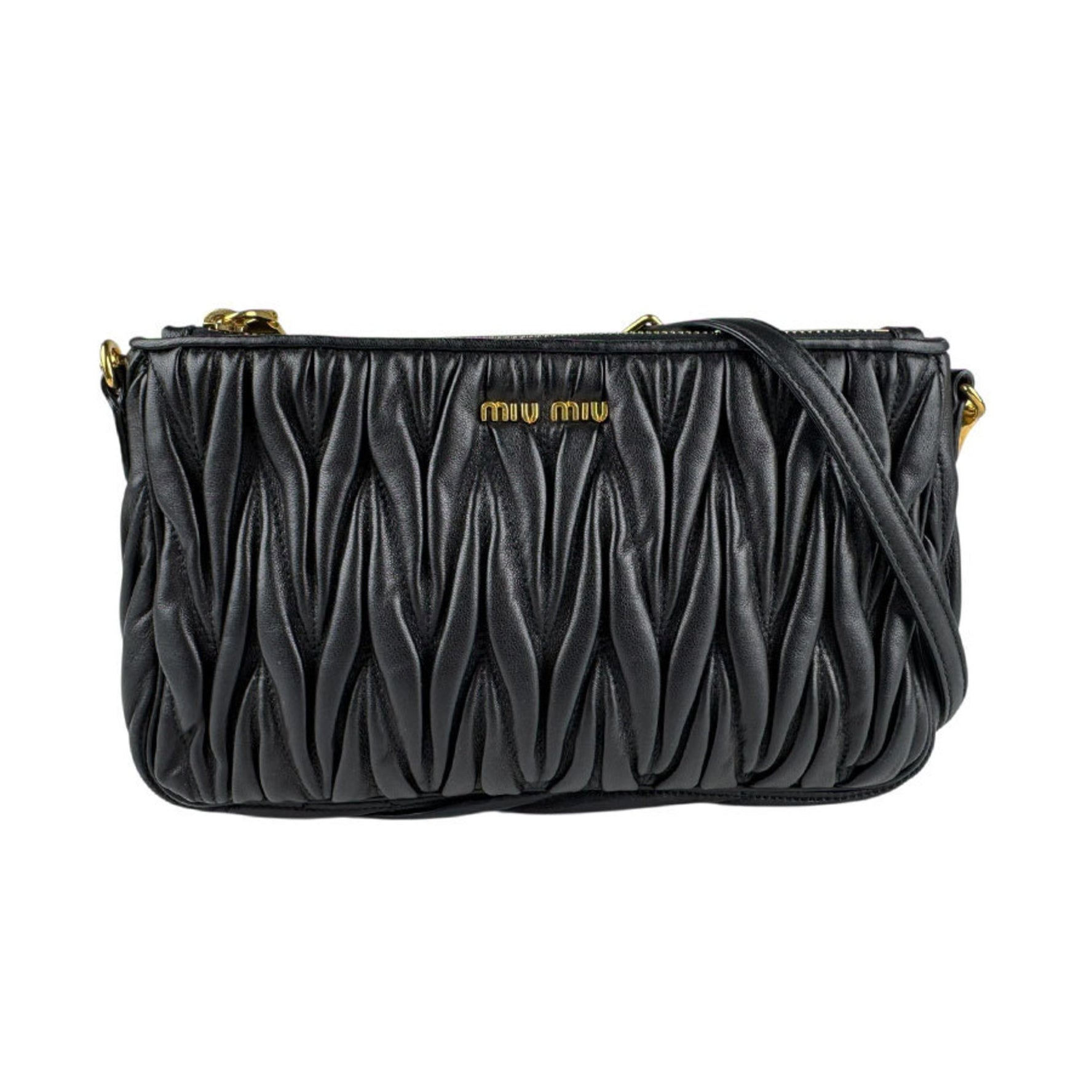 Miu Miu Miu Matelasse Leather Shoulder Bag