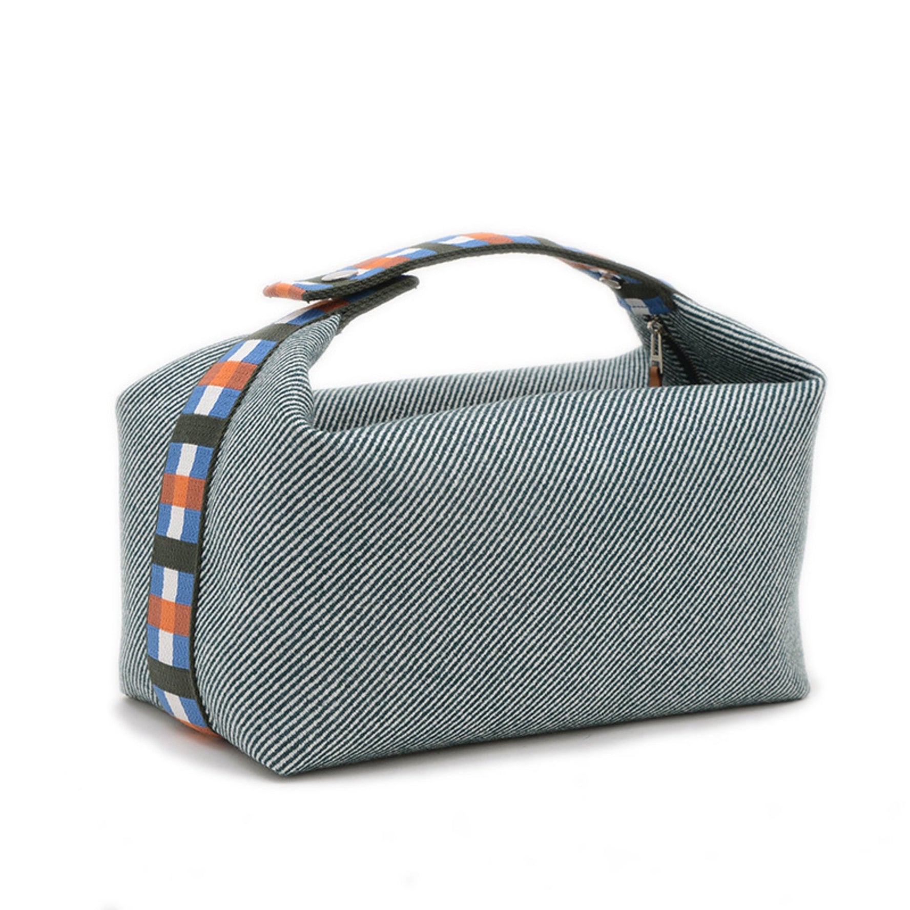 Hermes Hermès Bride A Black PM O Carré Pouch Handbag Vert Foret Belle