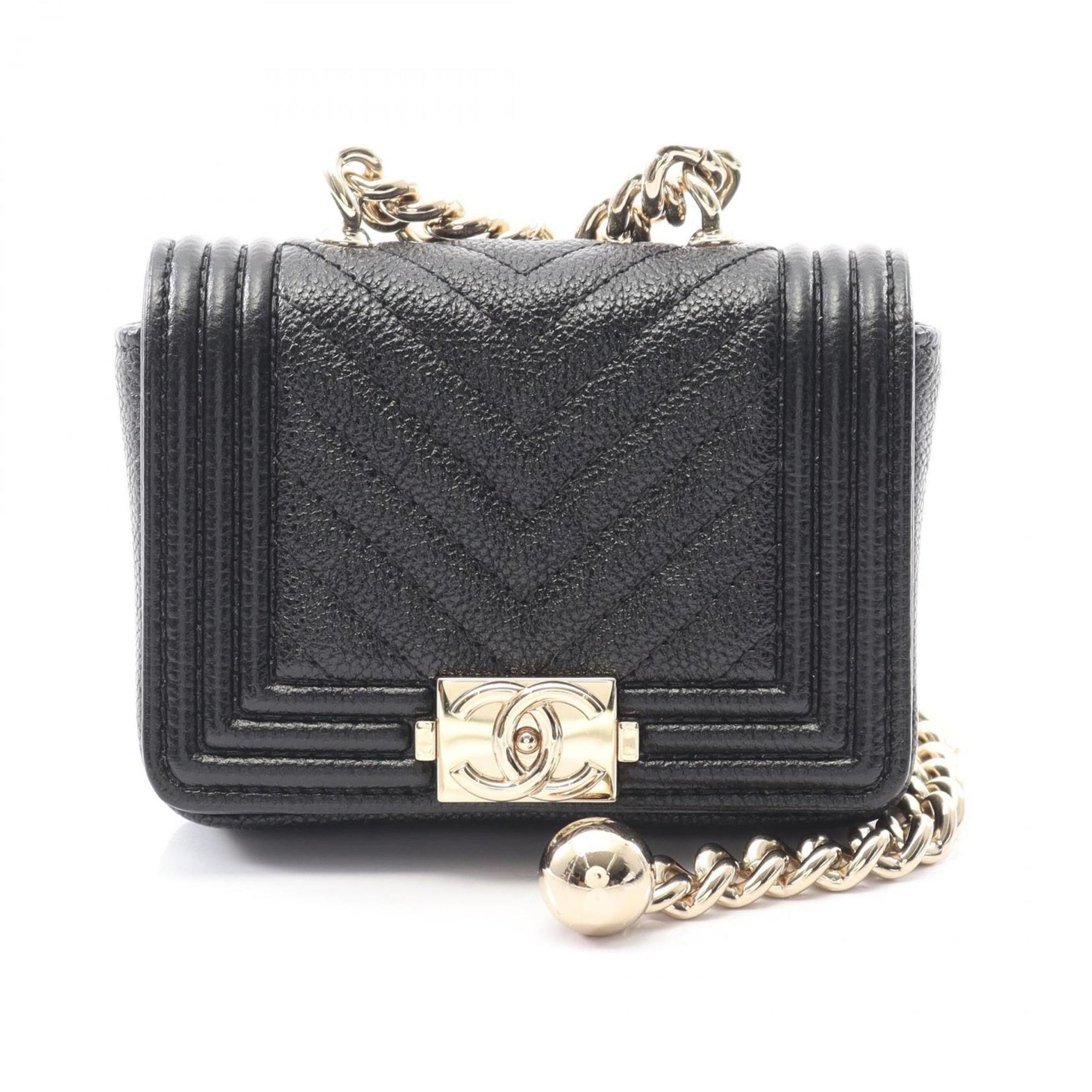 CHANEL Boy Shoulder Bag in Grained Calfskin Leather