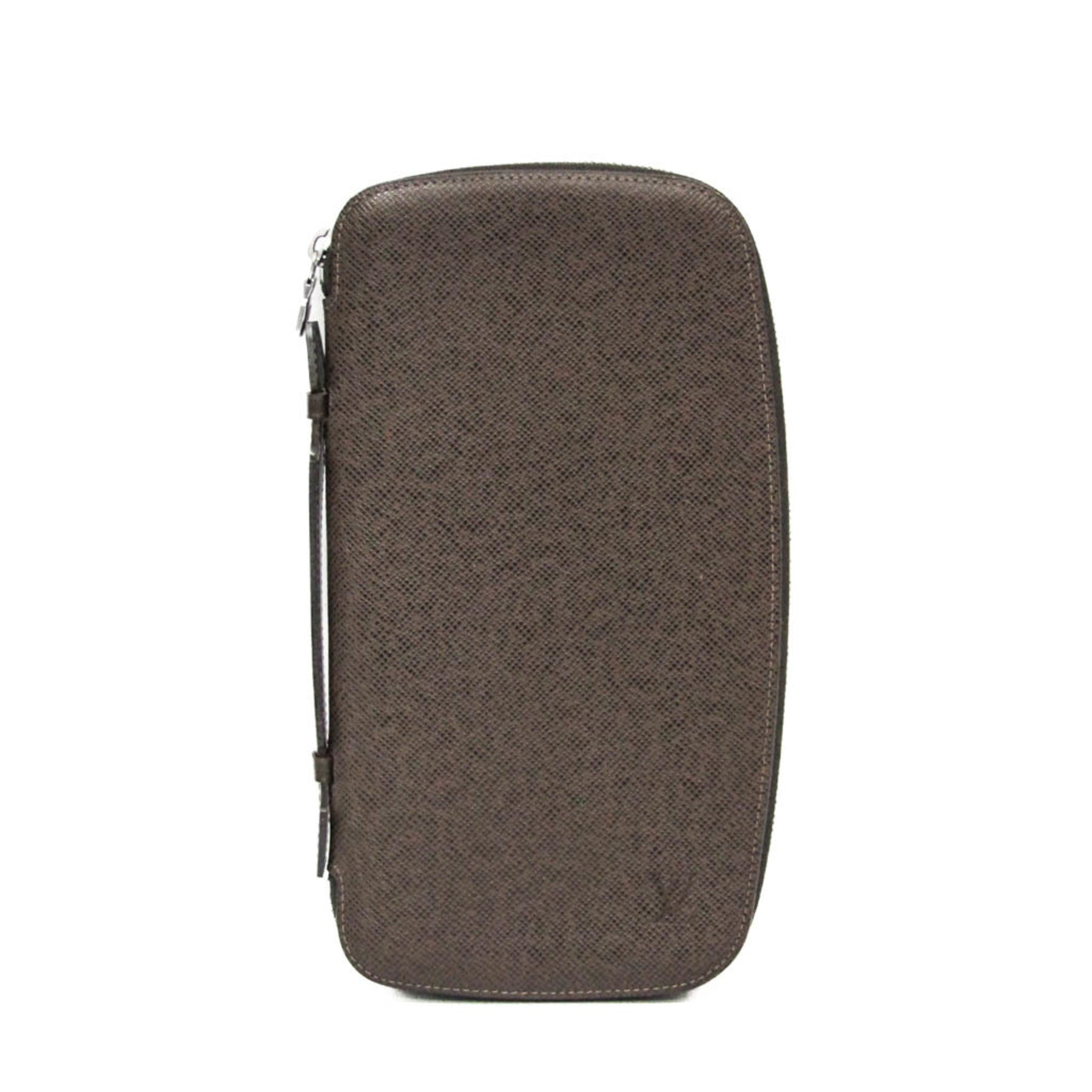 Louis Vuitton Taiga Travel Case Organizer Atoll Taiga Leather Long Wallet (bi-fold)