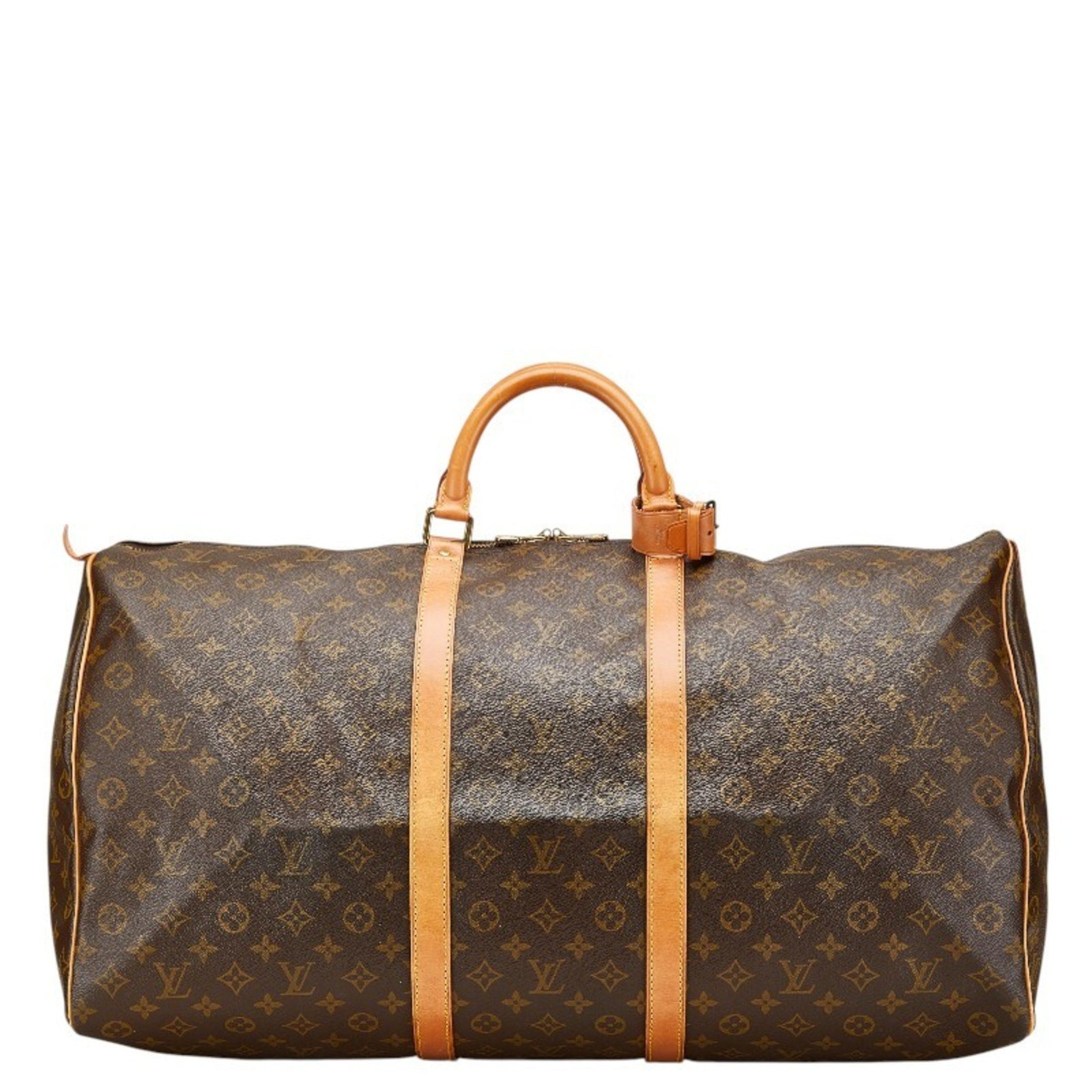 Louis Vuitton Monogram Keepall Bandouliere 60 Boston Bag PVC Leather