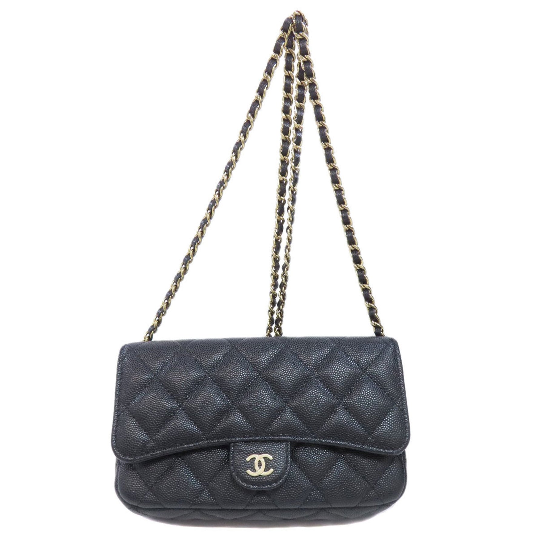 Chanel Chain Shoulder Matelasse Bag Caviar Skin