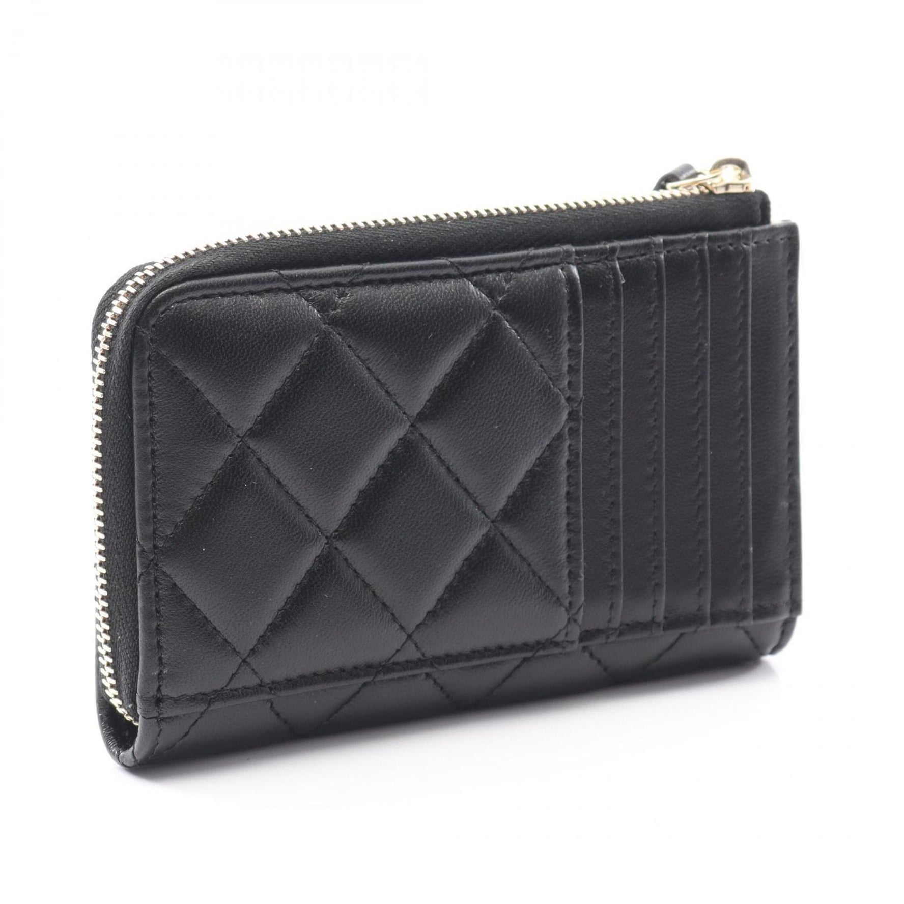 CHANEL Matelasse Coin Case Wallet, Lambskin Leather