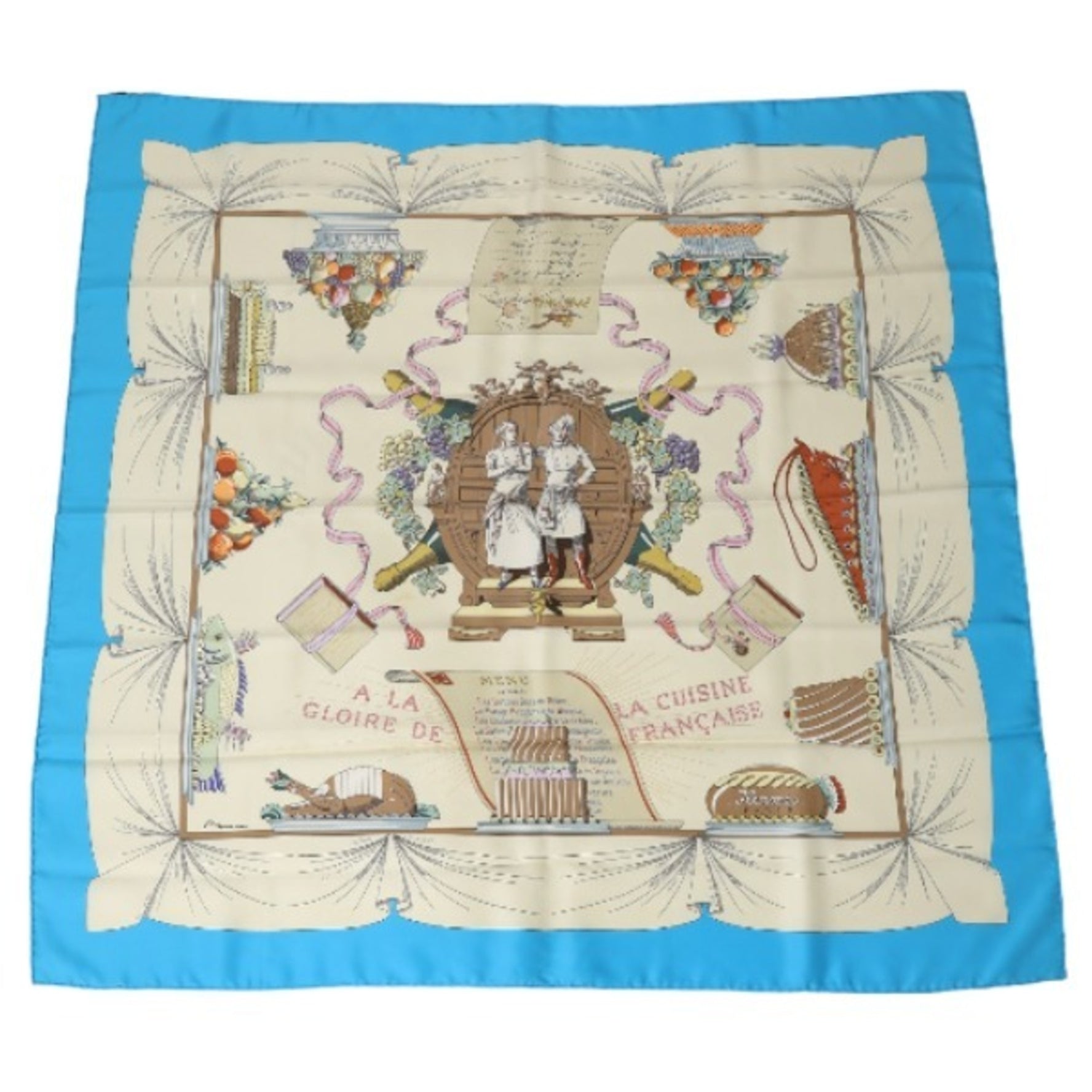 HERMES scarf with box 100% silk
