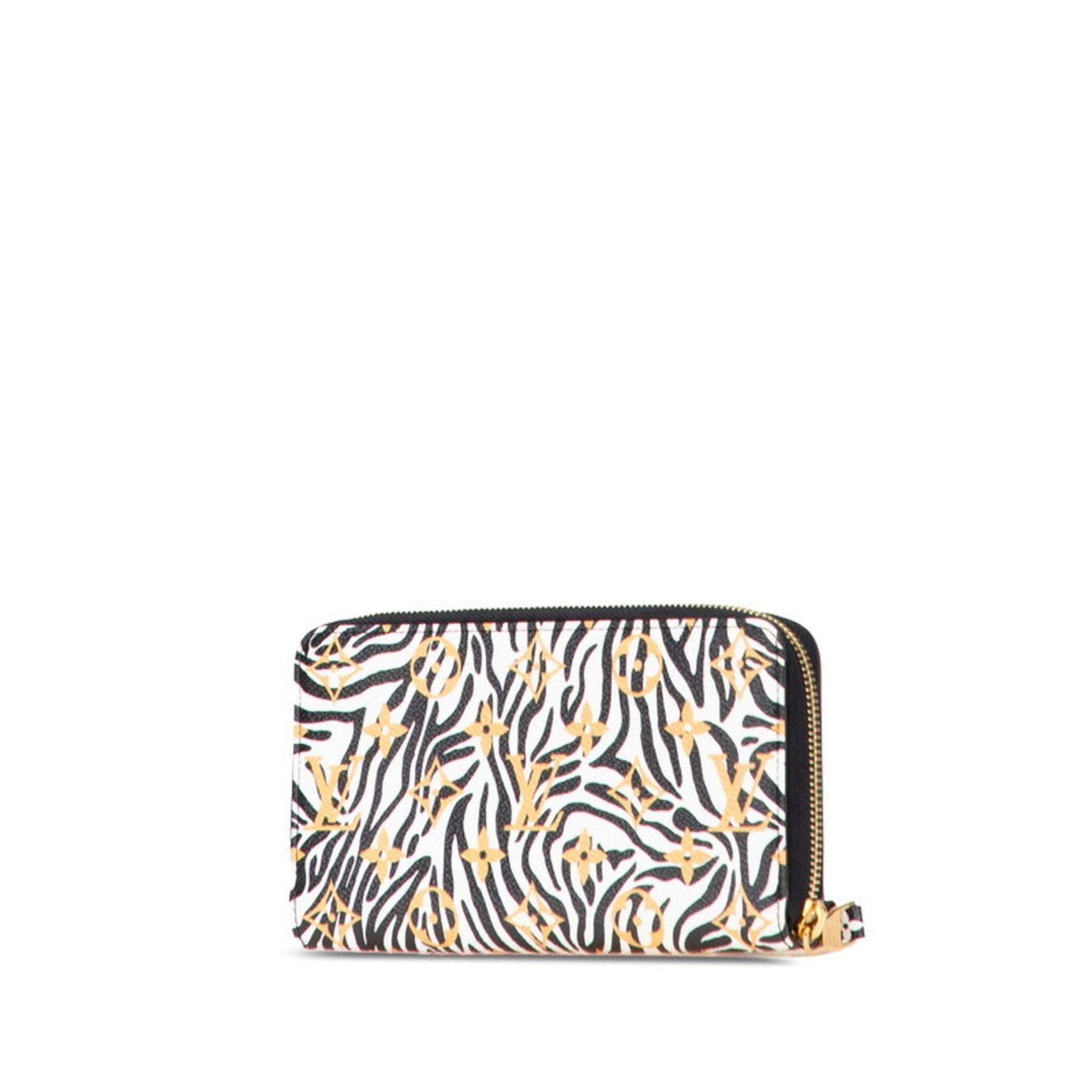 Louis Vuitton Monogram Jungle Zippy Wallet White/Black Leather LOUIS VUITTON