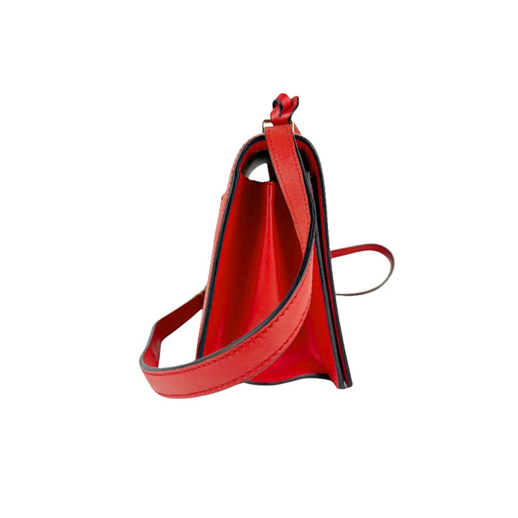 LOEWE shoulder bag Barcelona leather red gold ladies