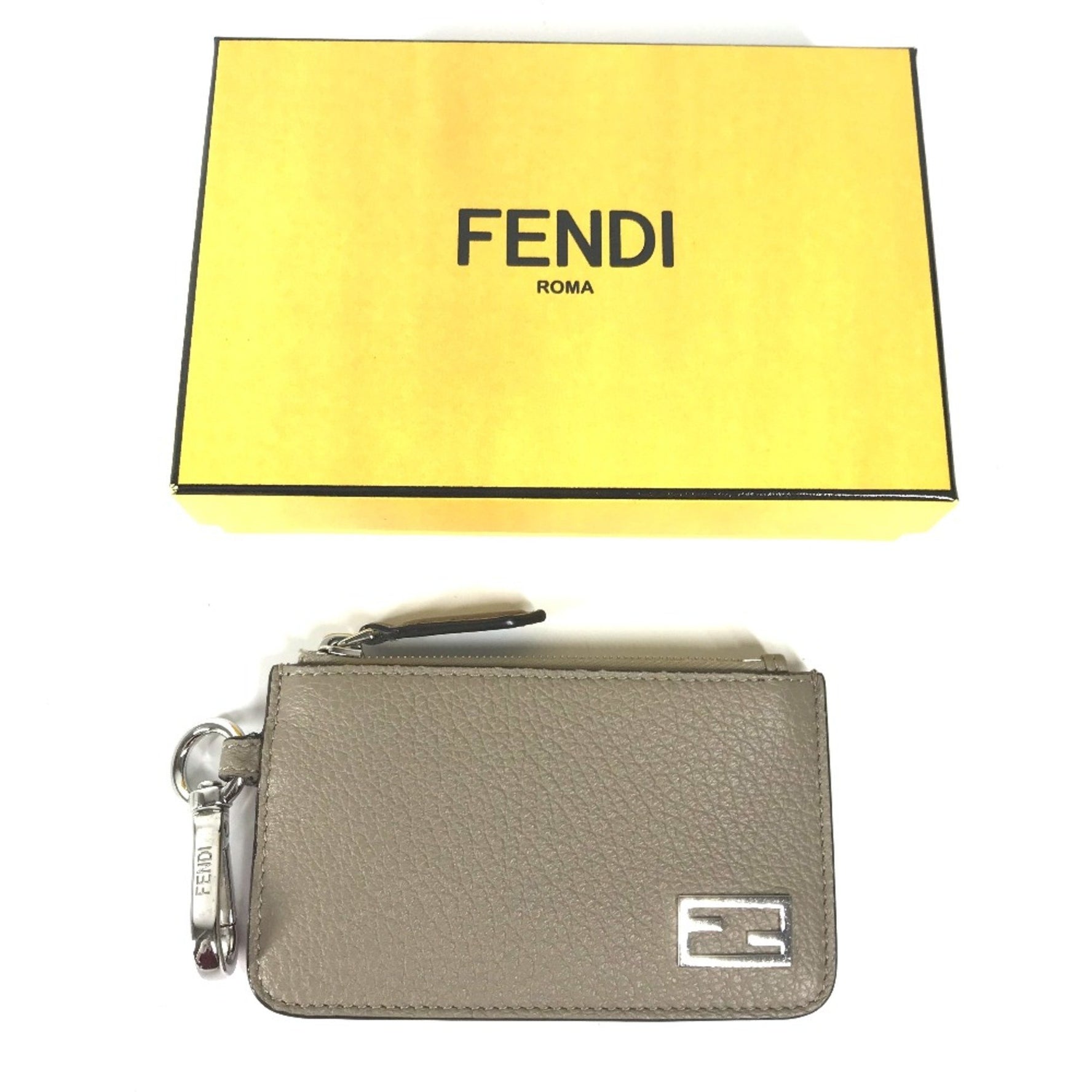 Fendi Bicolor Card Case Coin Compartment Wallet Fragment Case coin purse Red