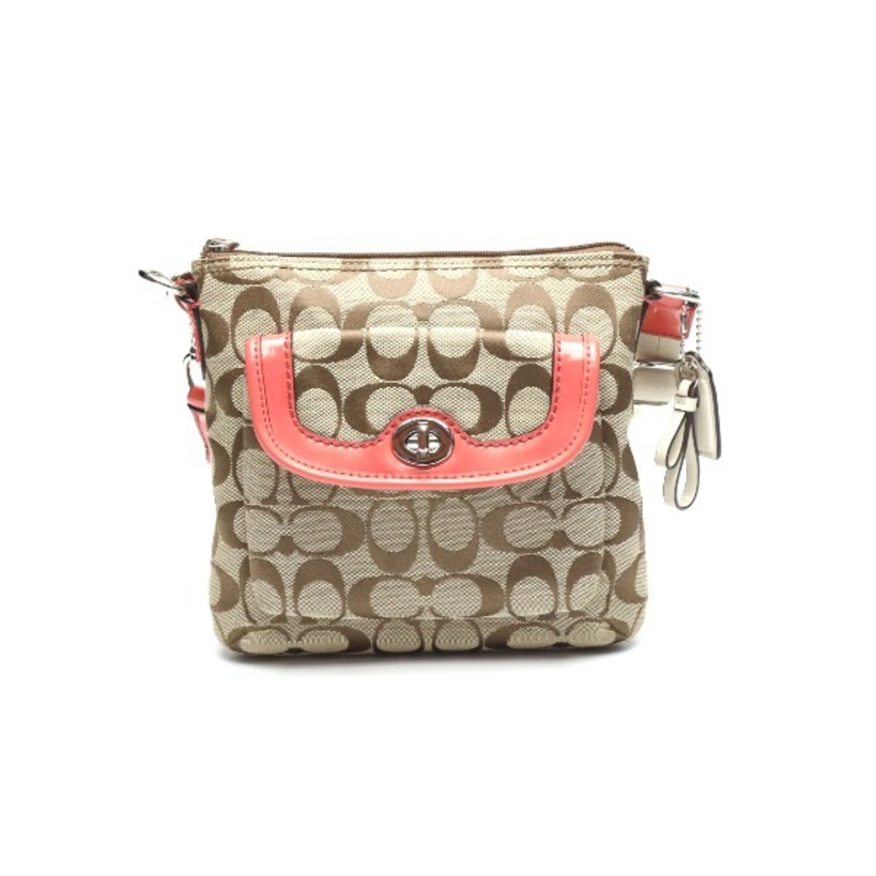 COACH Crossbody Signature Brown x Pink Shoulder Bag