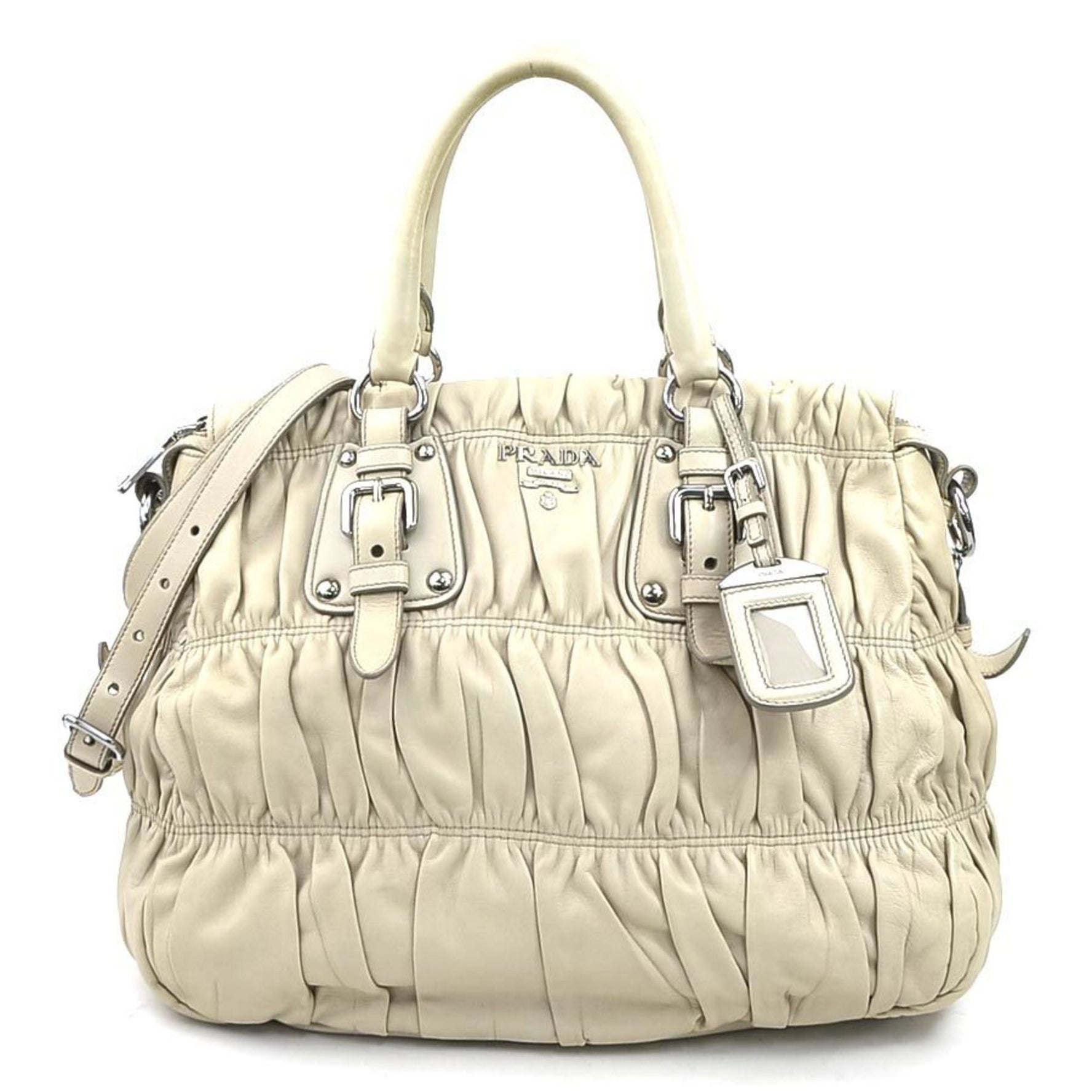 PRADA handbag shoulder bag leather