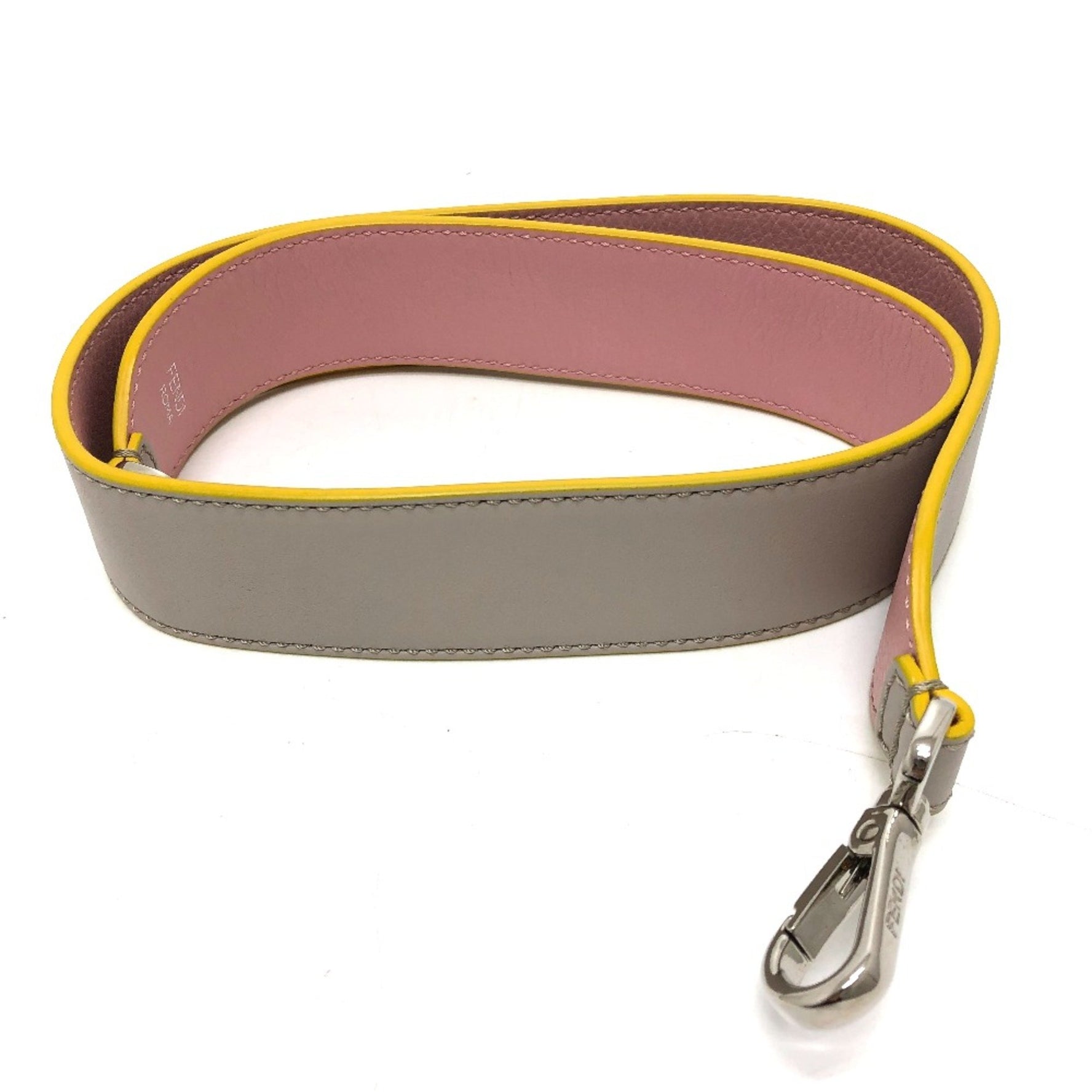 Fendi Strap only logo Shoulder strap /pink SilverHardware