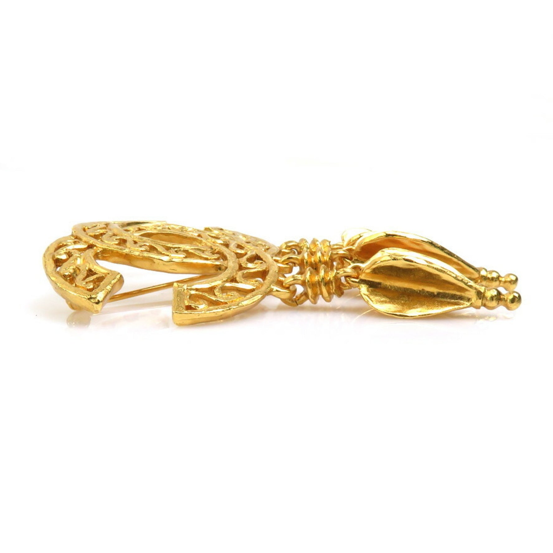 CHANEL Brooch Coco Mark Metal