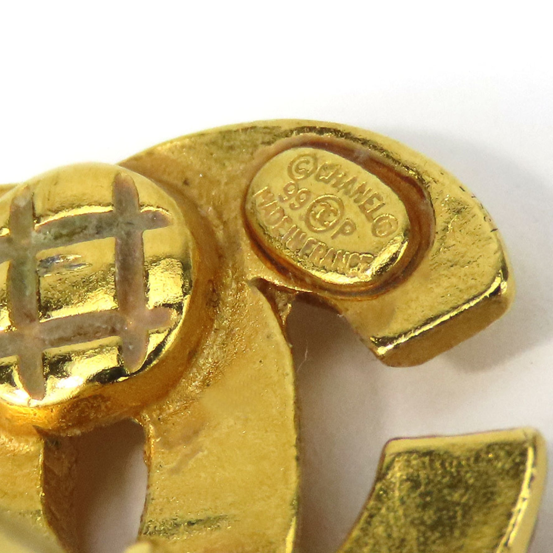 Chanel Earrings Coco Mark Metal Plated