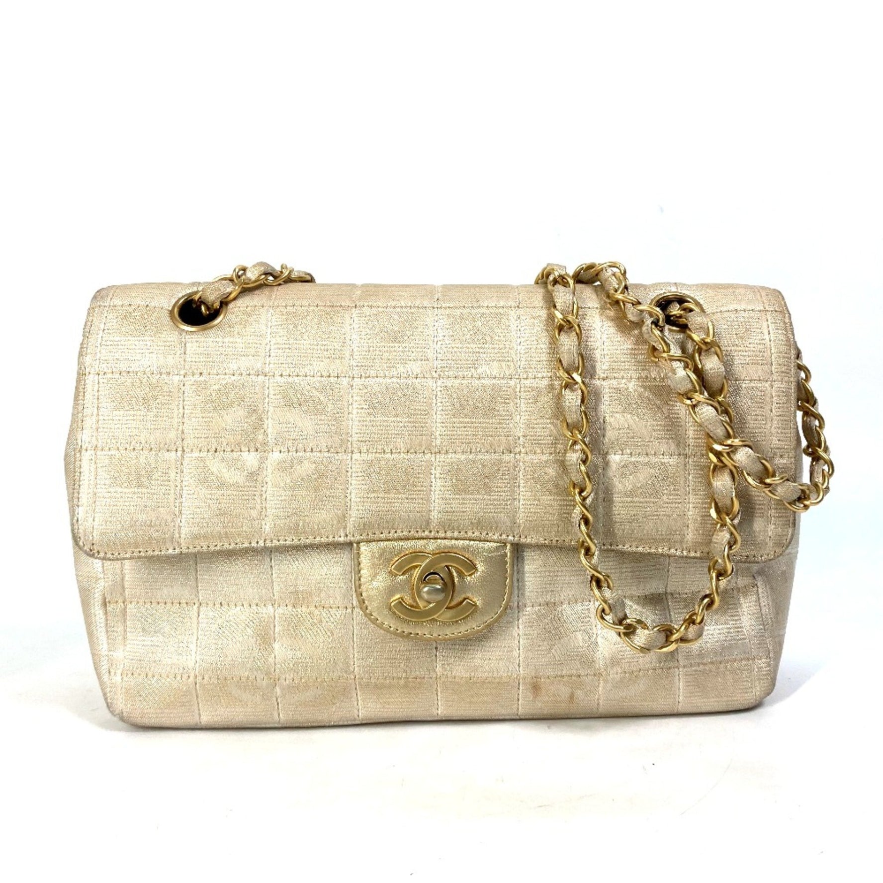 Chanel CC Mark CC Double Chain Crossbody Shoulder Bag