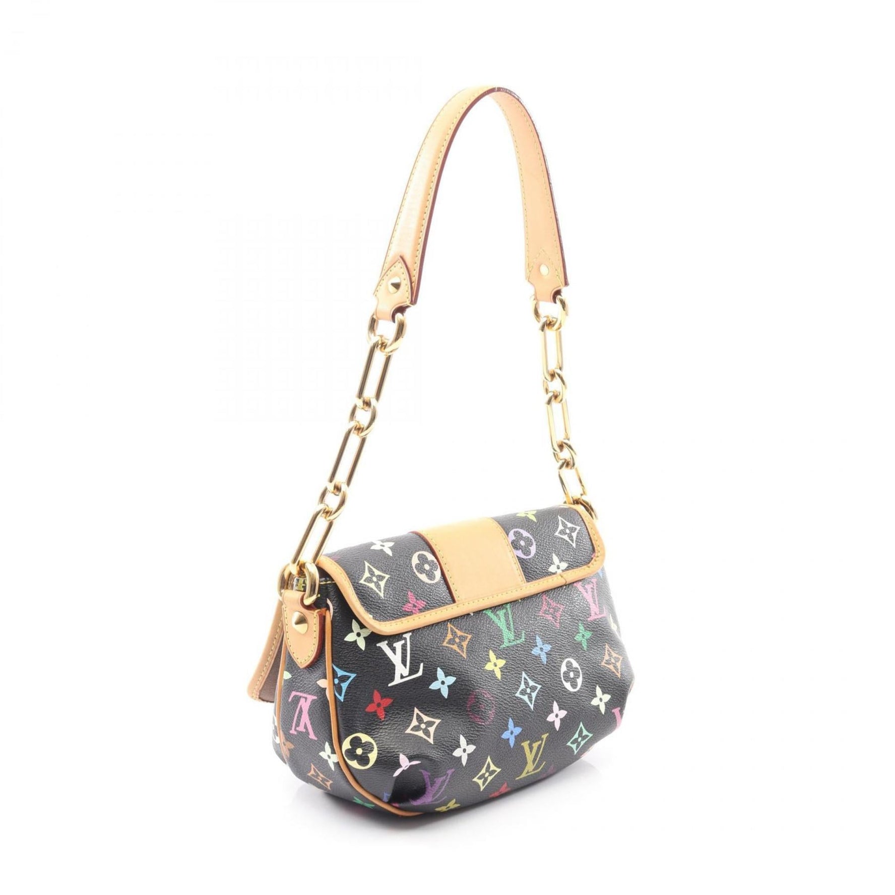 Louis Vuitton Patty Monogram Multicolore Noir Shoulder Bag, Coated Canvas and Leather, Black