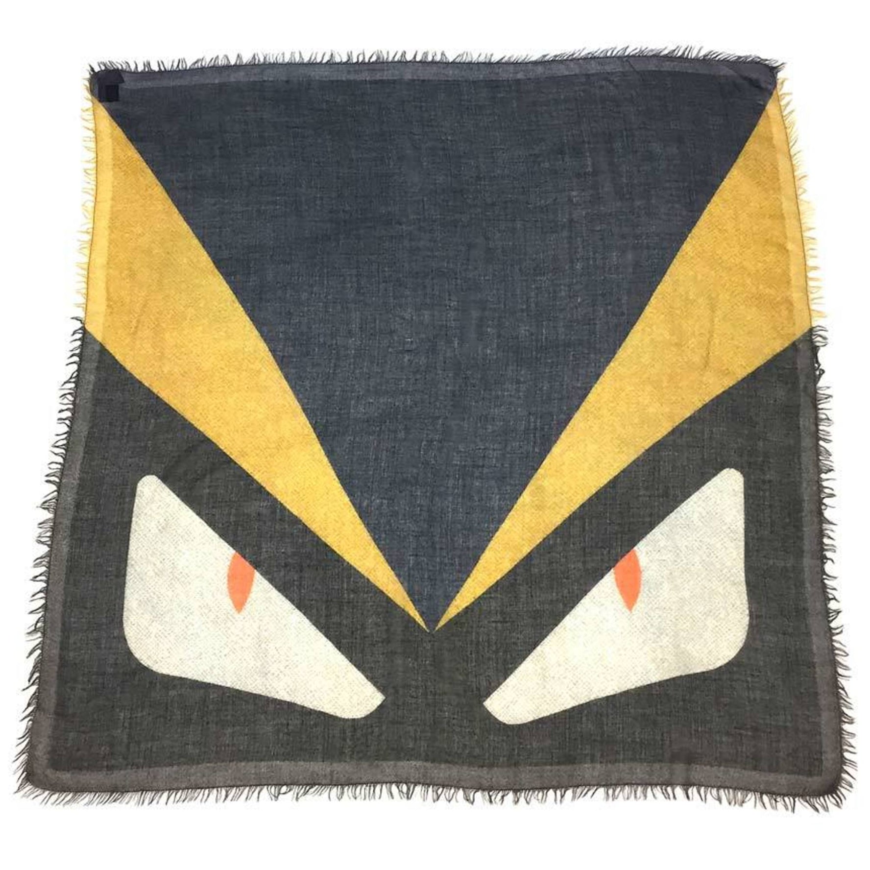 FENDI scarf shawl Bugs Monster cashmere silk men women unisex