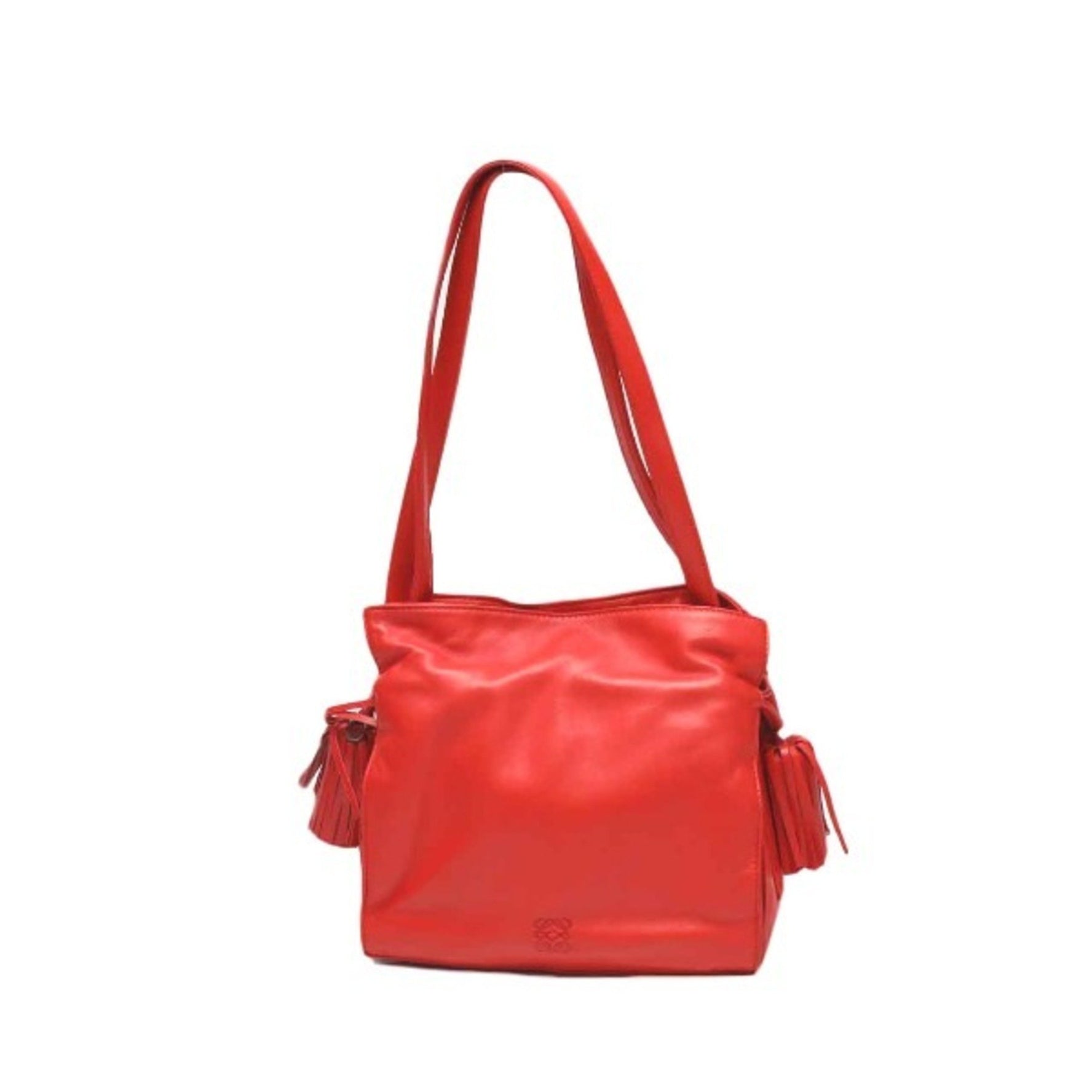 LOEWE Tassel Leather 380 82 Red Shoulder Bag