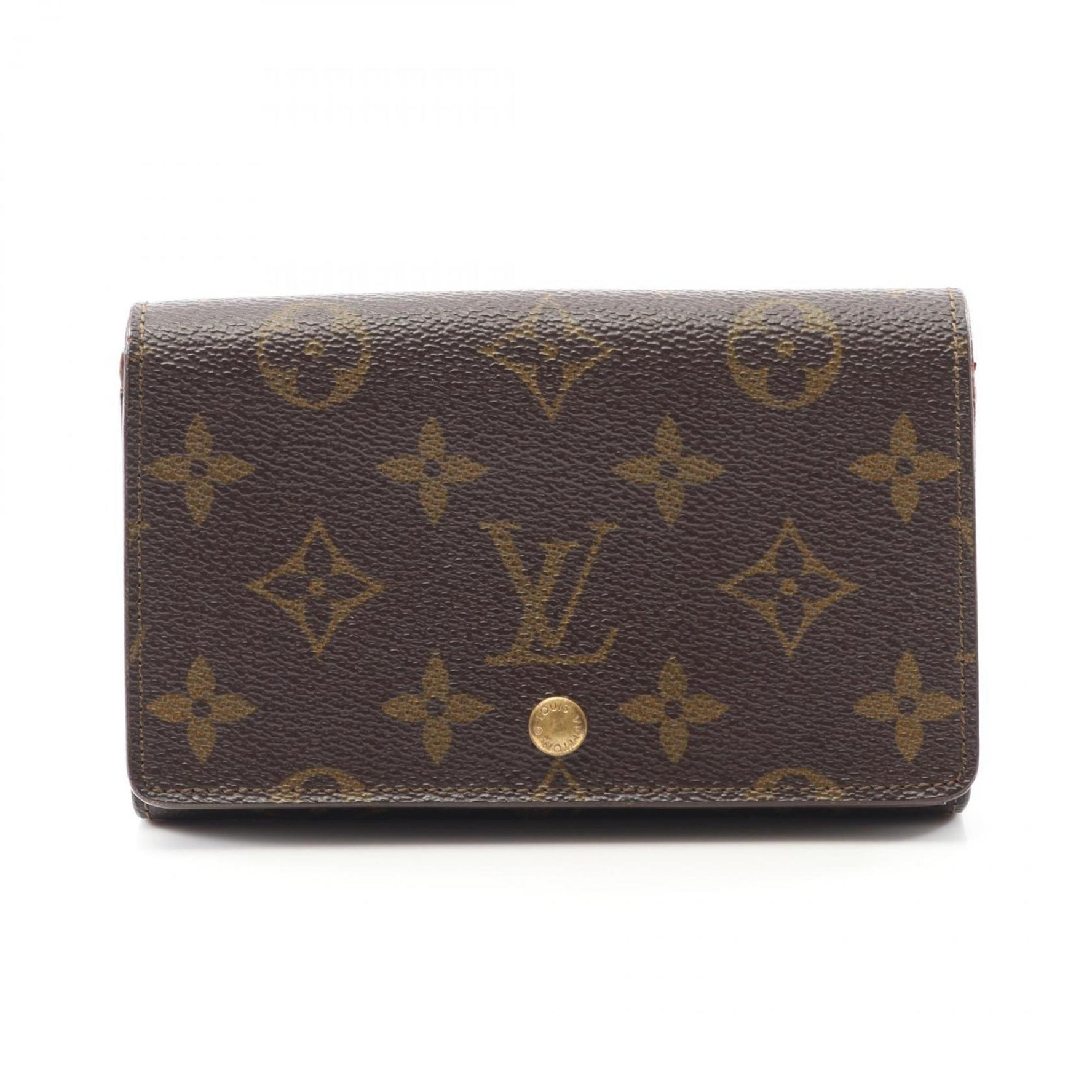 Louis Vuitton Porte Monnaie Bi-fold Wallet, Coated Canvas and Leather, Monogram