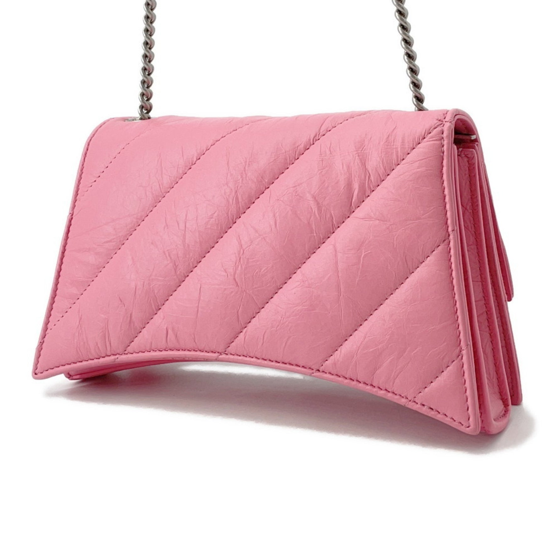 Balenciaga Chain Shoulder Bag in Crushed XS Leather