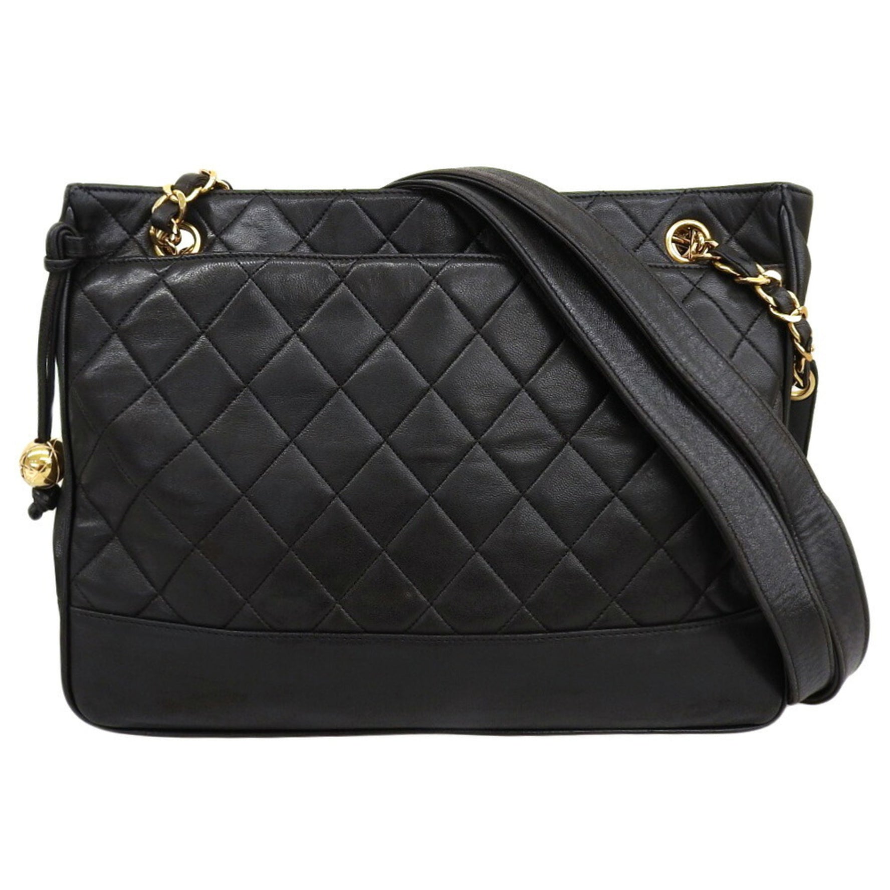 CHANEL Matelasse Shoulder Bag with Seal, No. 3, Tote Bag, Lambskin Coco Ball Quilting