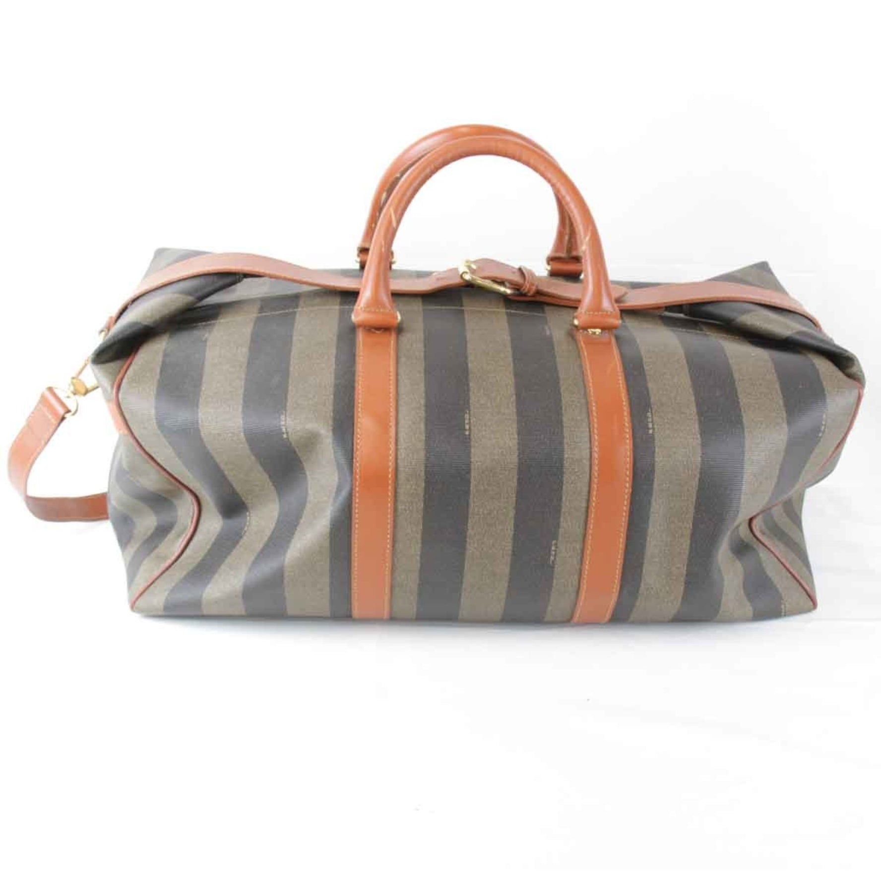 FENDI Boston bag, grey x black